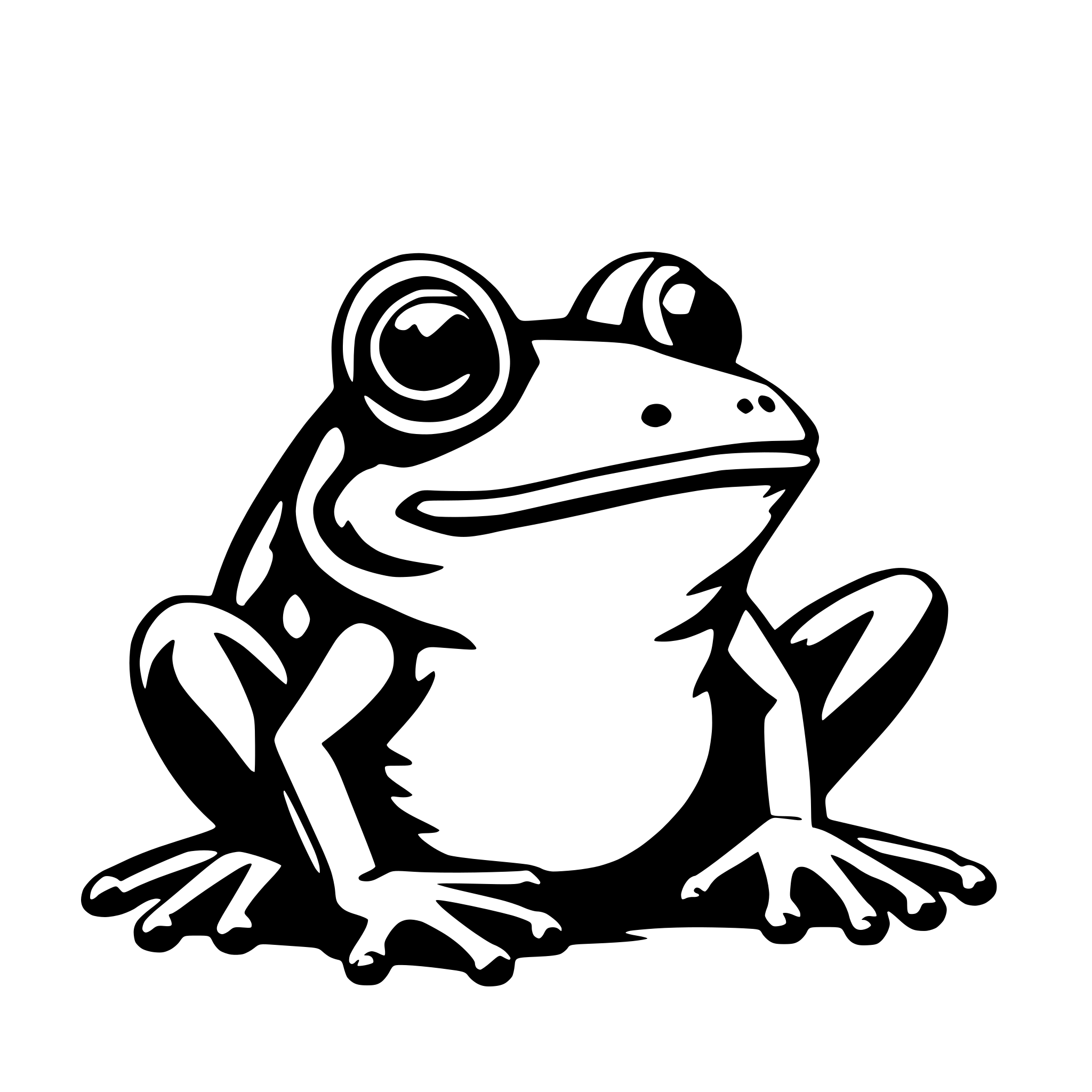 AI-generated SVG of a frog