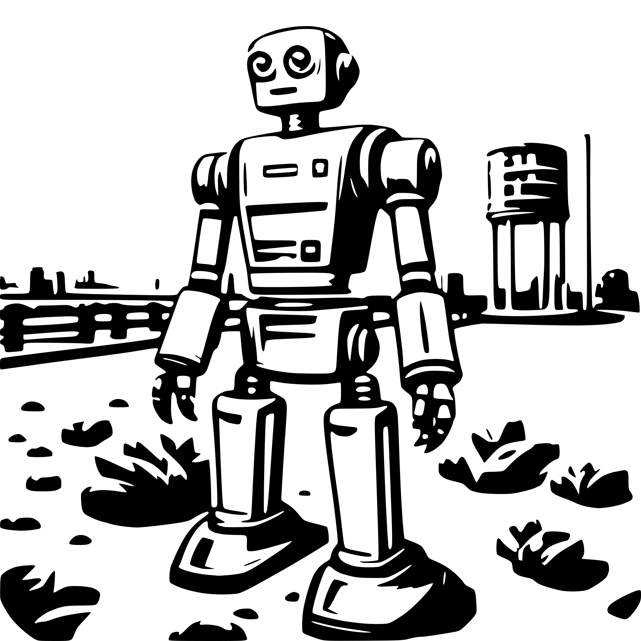 AI-generated SVG of 'robot in PV plant'
