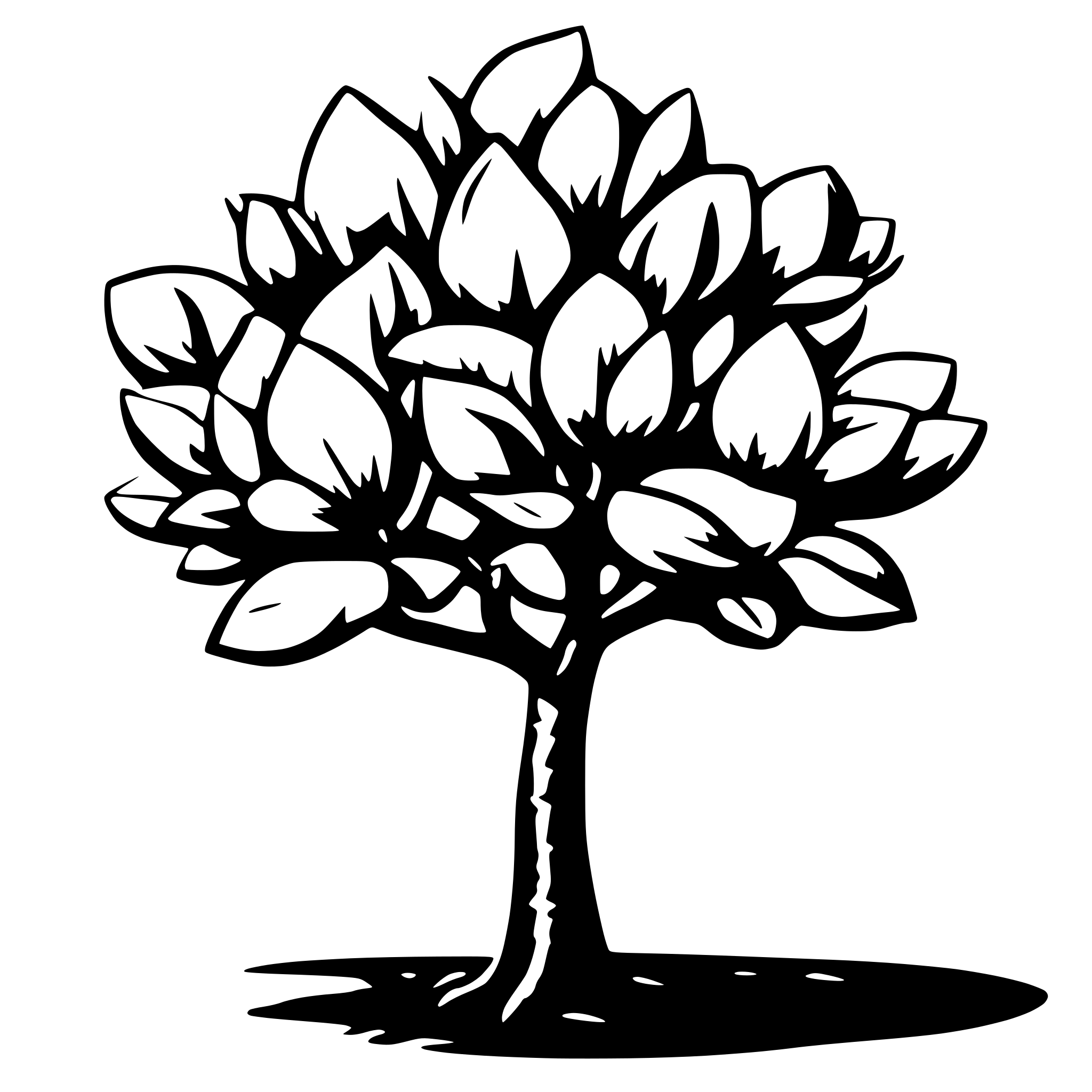 AI-generated SVG of 'magnolia tree'