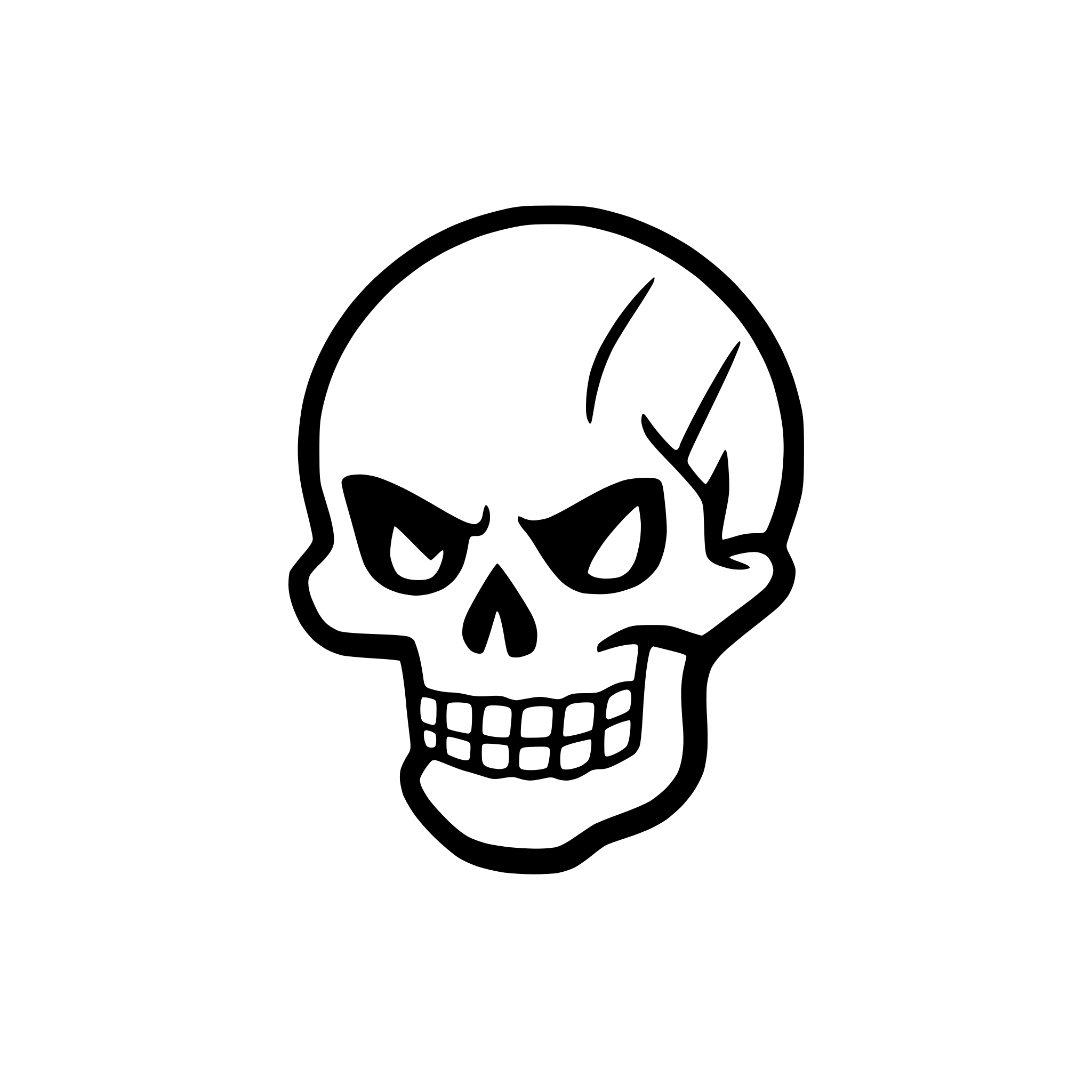 AI-generated SVG of a minimalize simple skull