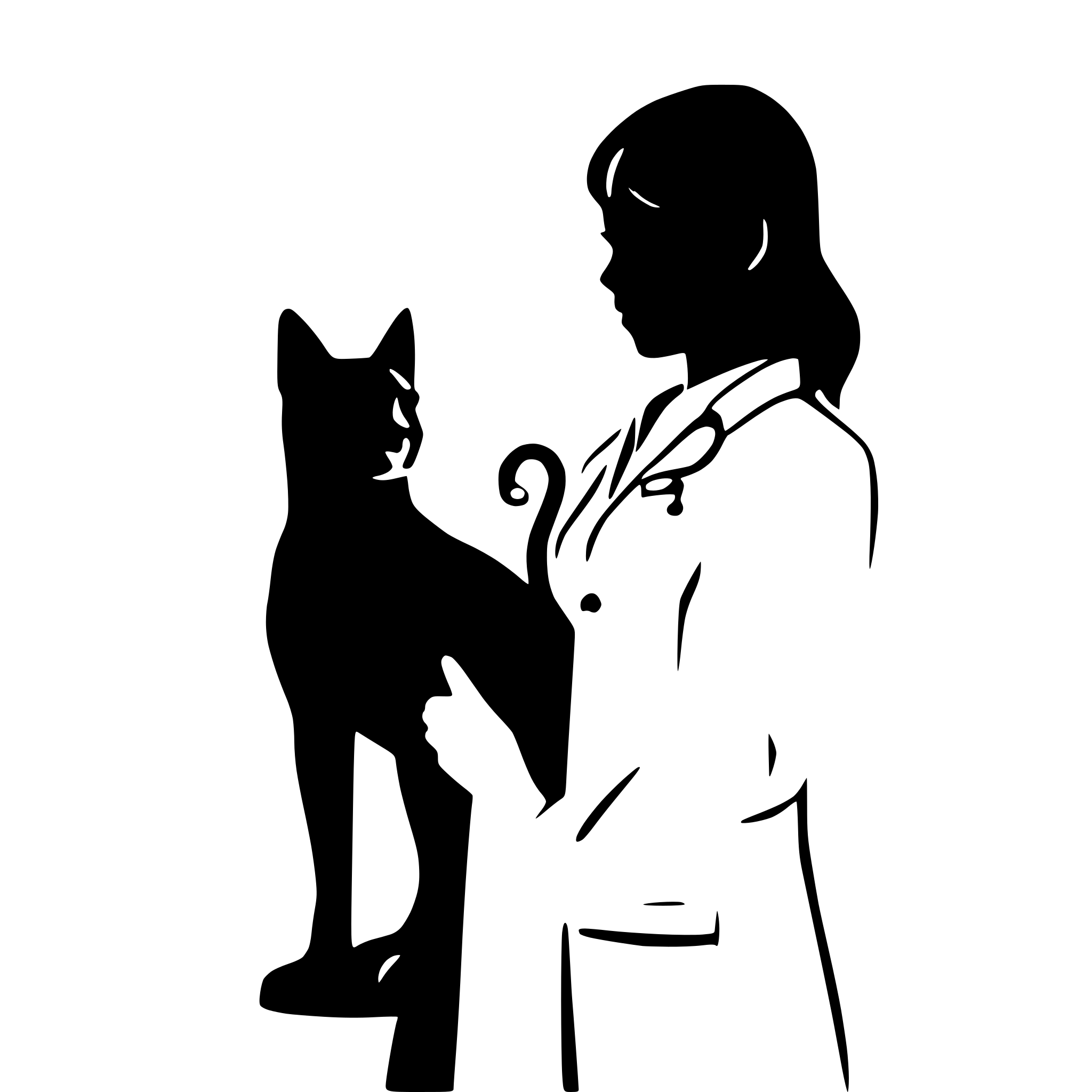 AI-generated SVG of 'a minimalist vector image (silhouette) of a veterinarian with a stethoscope on their neck and with a pet on a blank background'