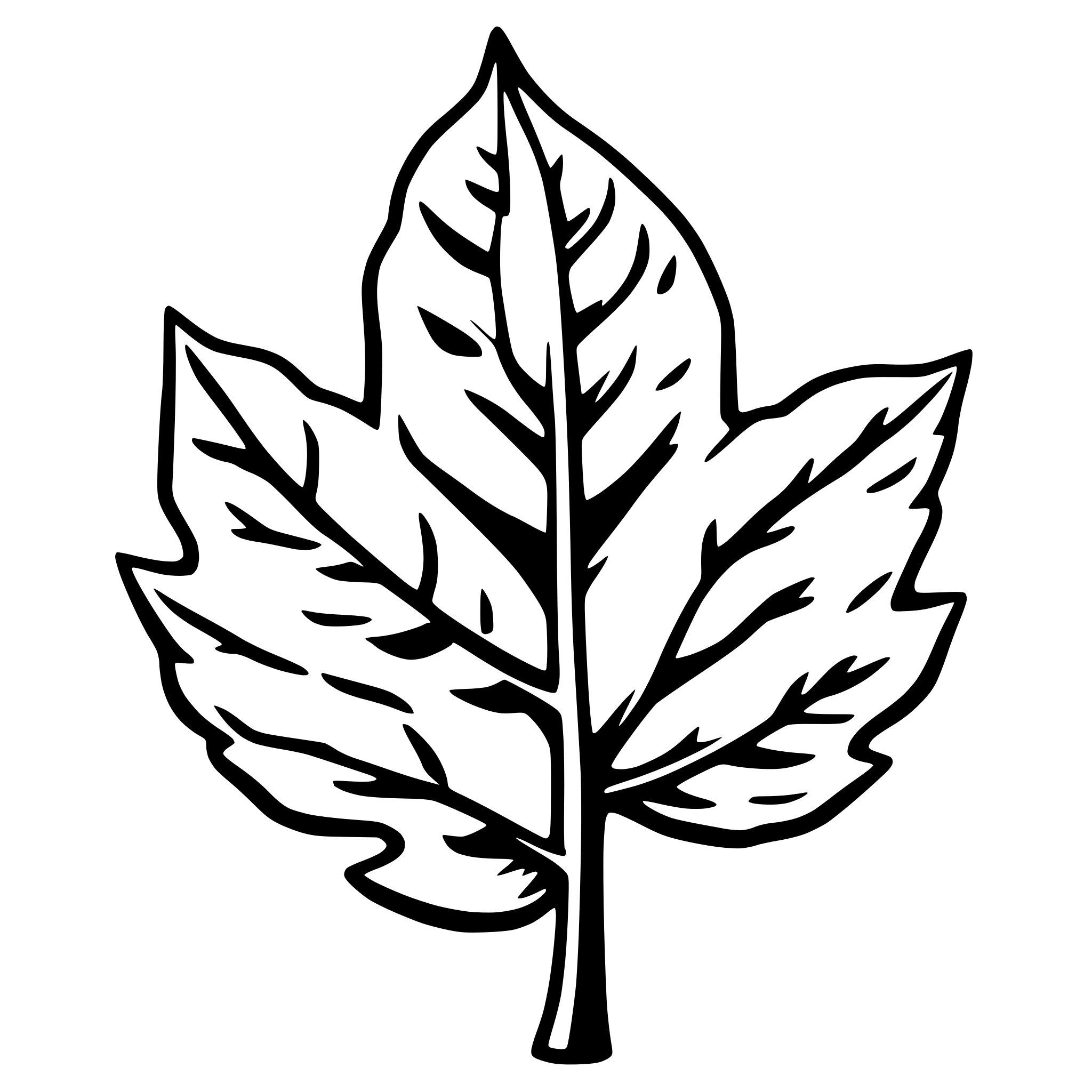 AI-generated SVG of 'tree leaf'