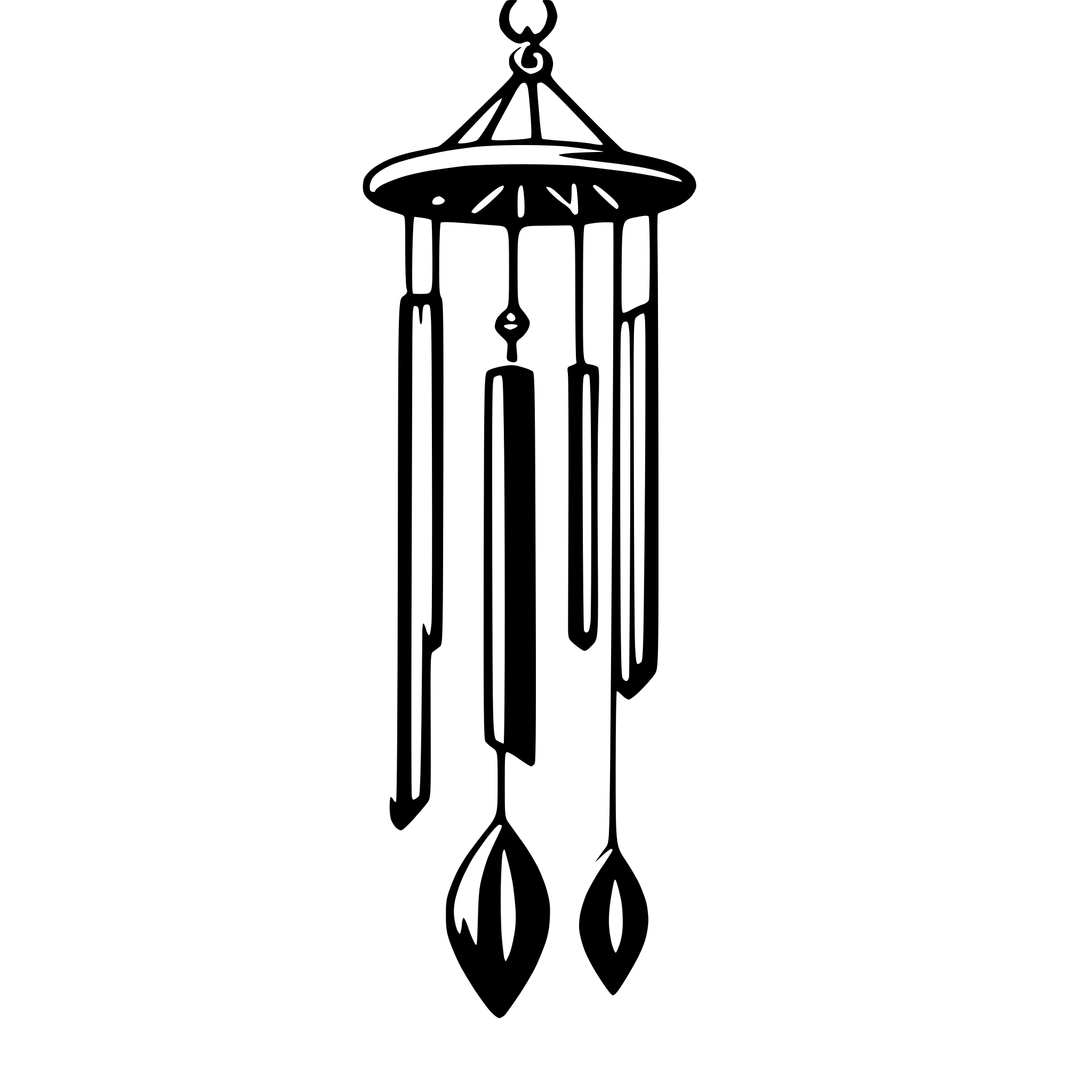 AI-generated SVG of a wind chime