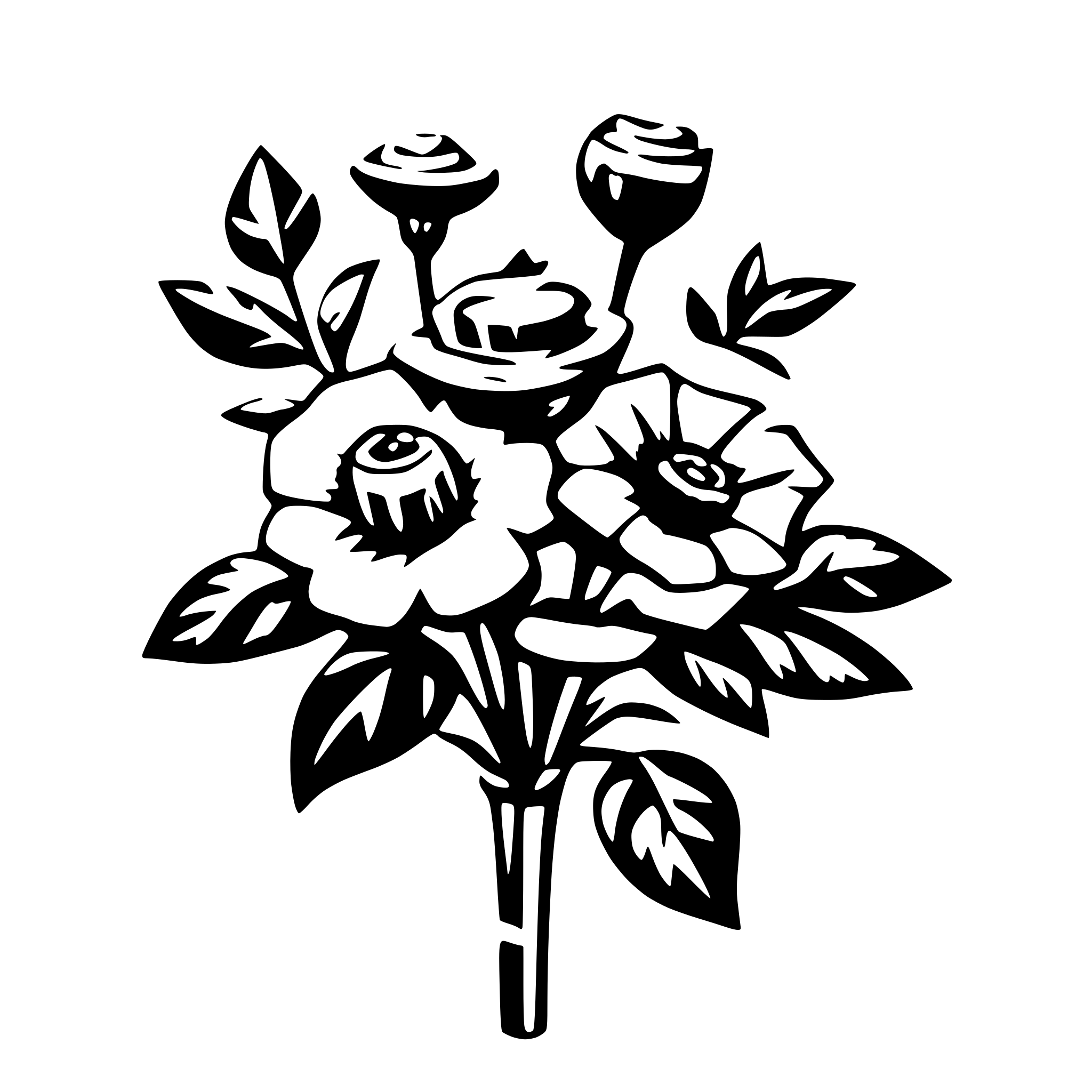 AI-generated SVG of 'simple bouquet'