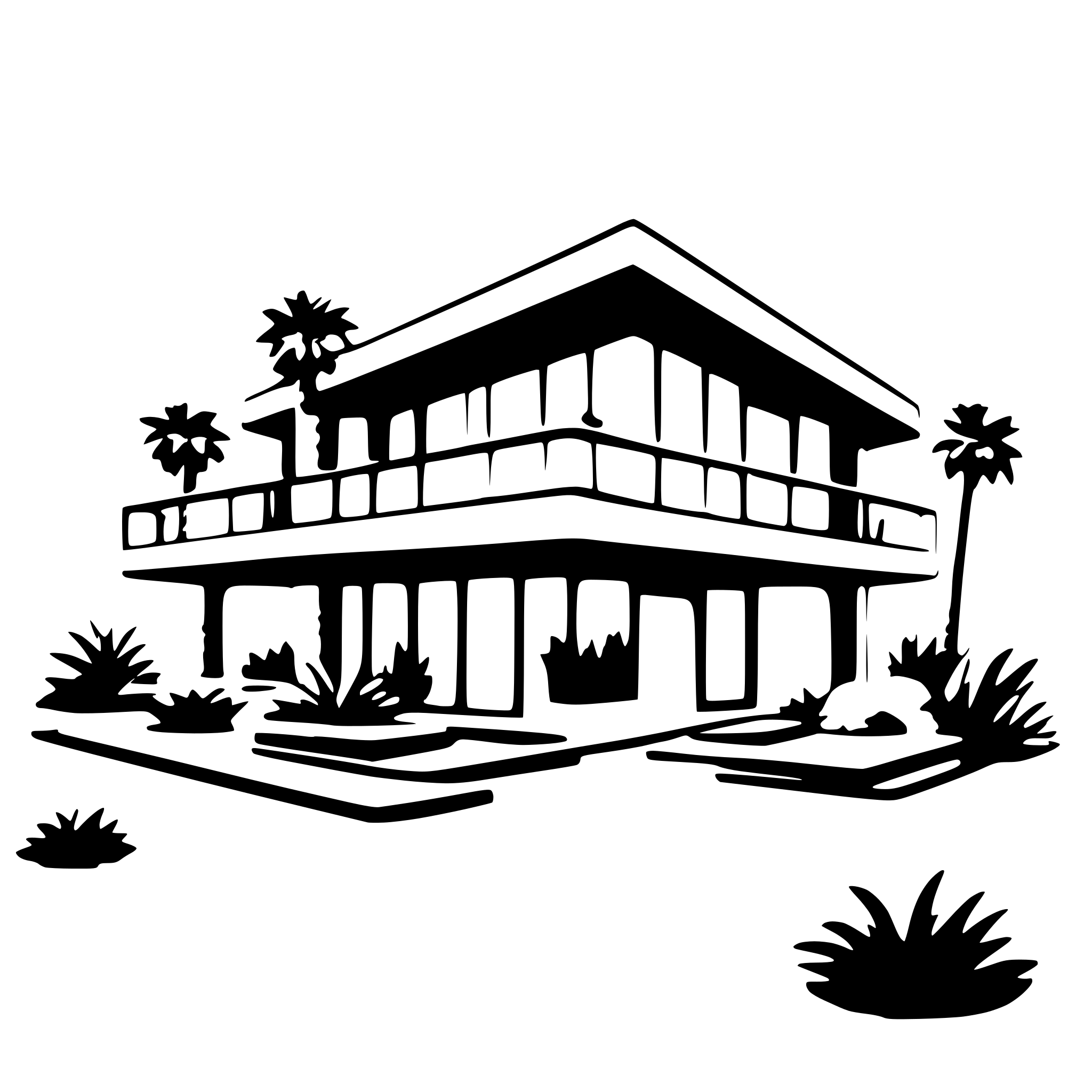 AI-generated SVG of a Palm Springs house