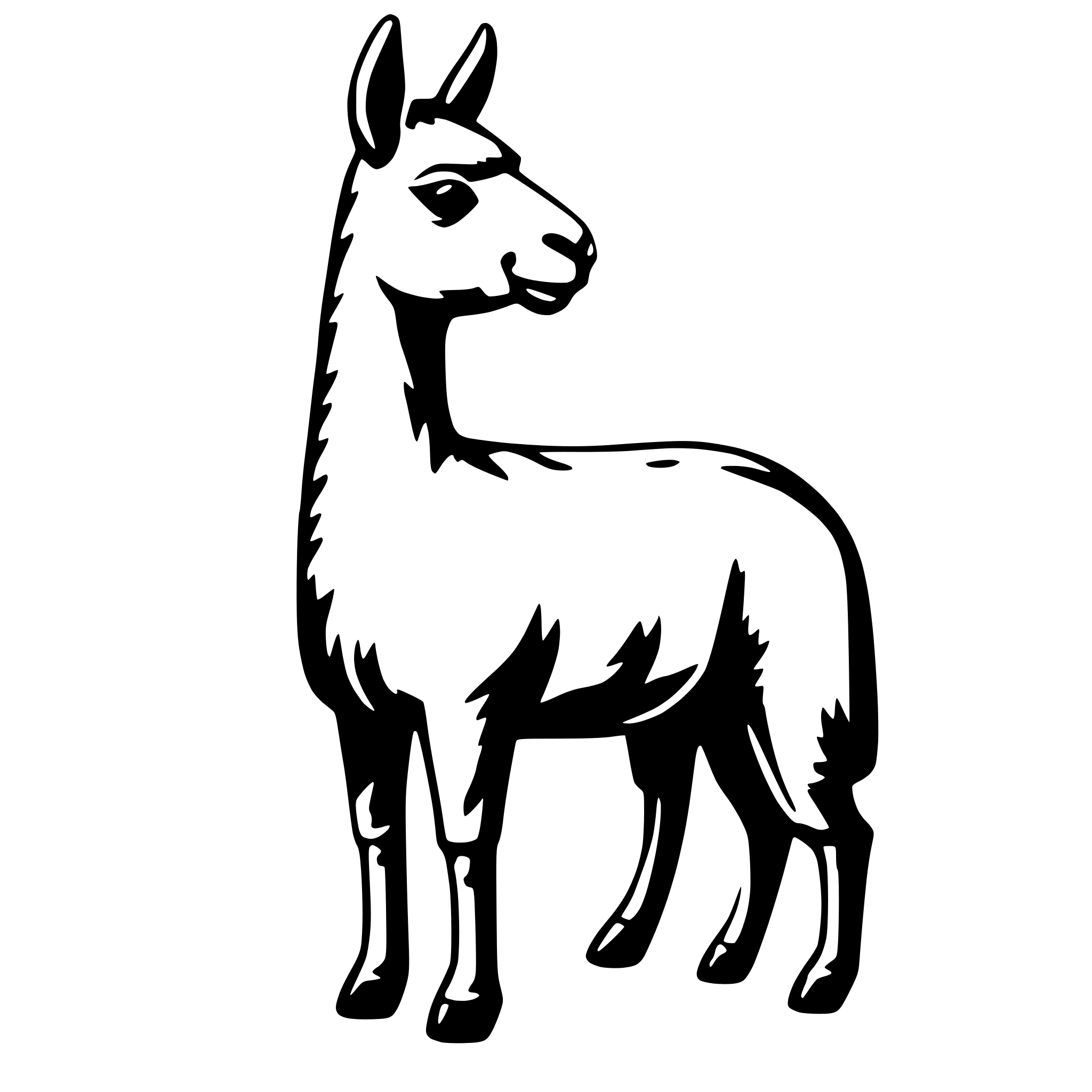 AI-generated SVG of 'lama'