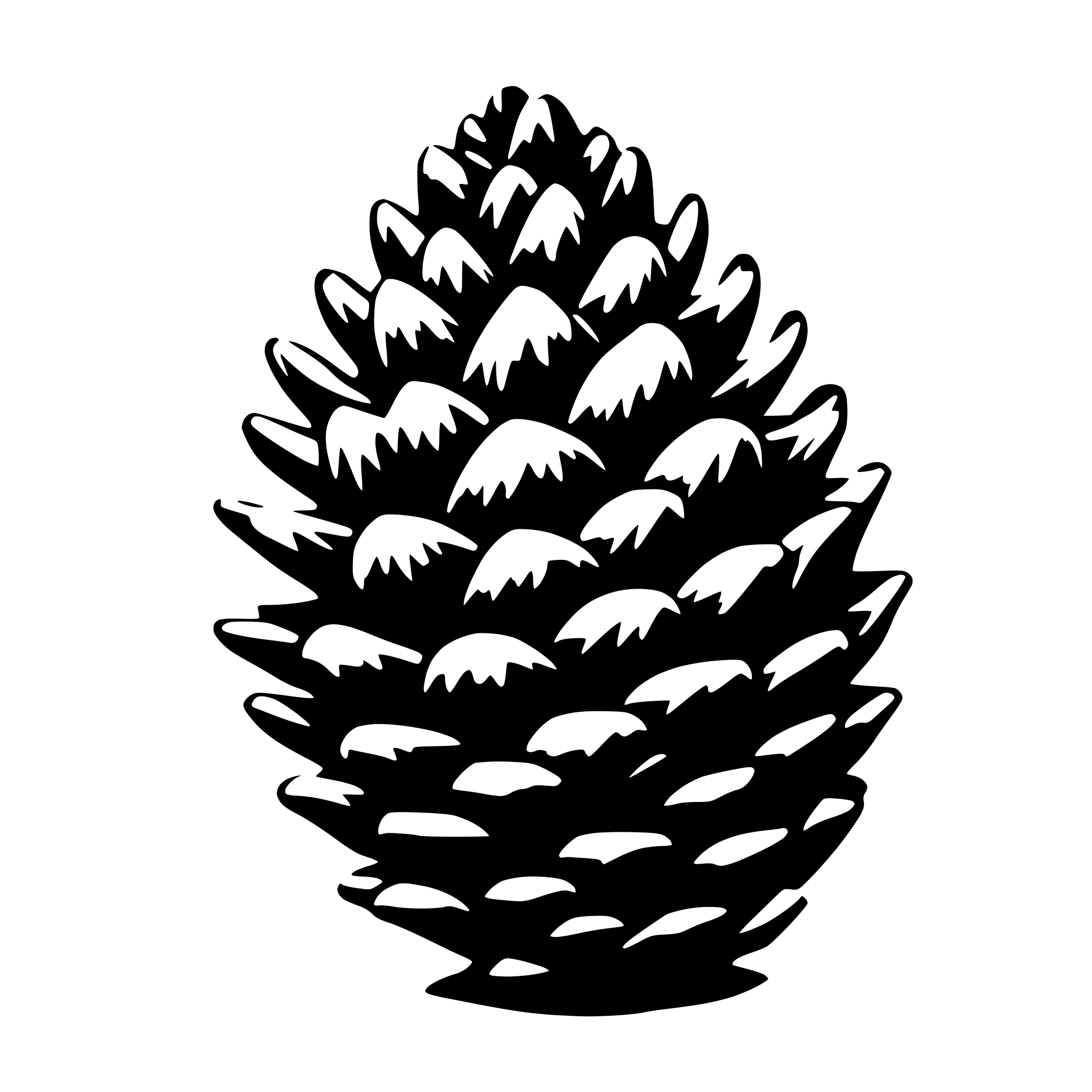 AI-generated SVG of 'pinecone'