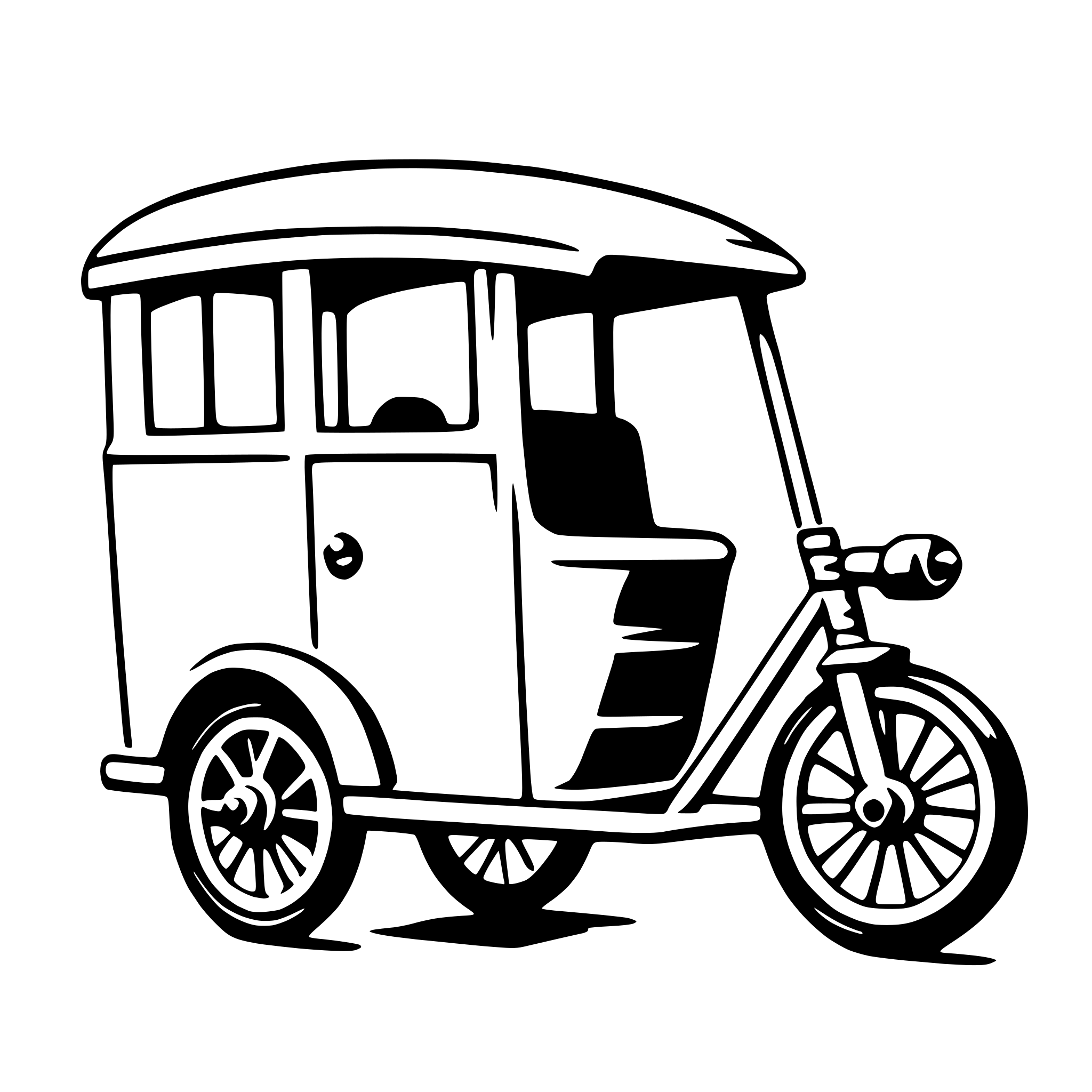 AI-generated SVG of a rickshaw