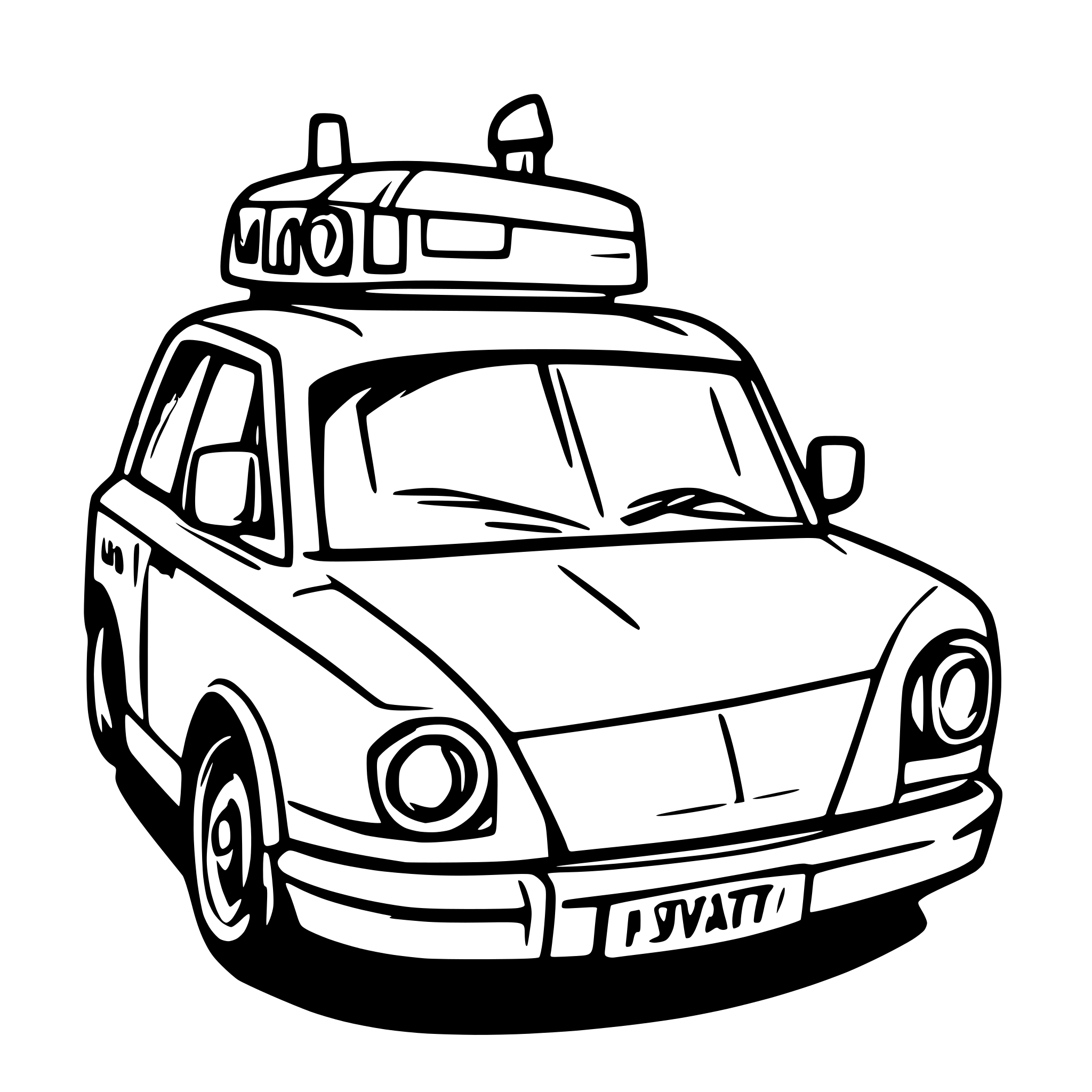 AI-generated SVG of a police car