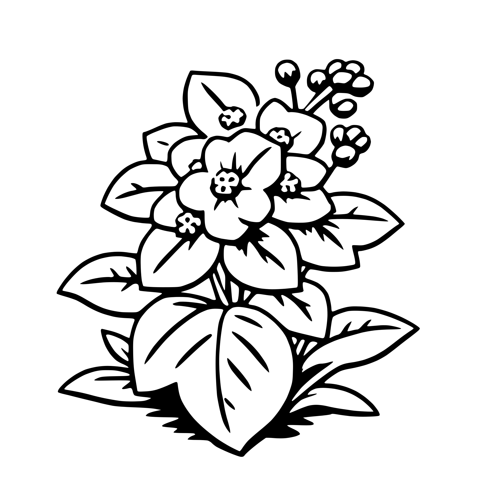 AI-generated SVG of 'forget-me-not'