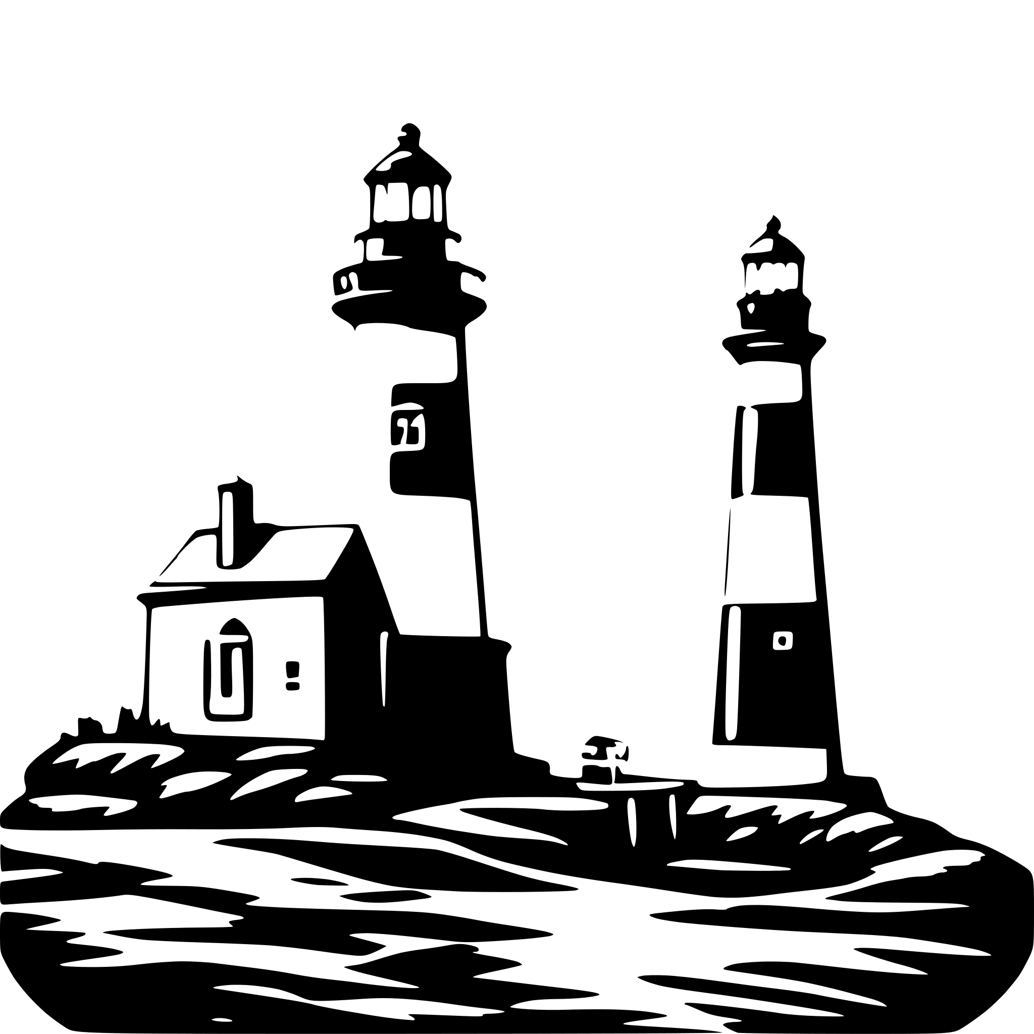 AI-generated SVG of a a lighthouse overlooking the ocean