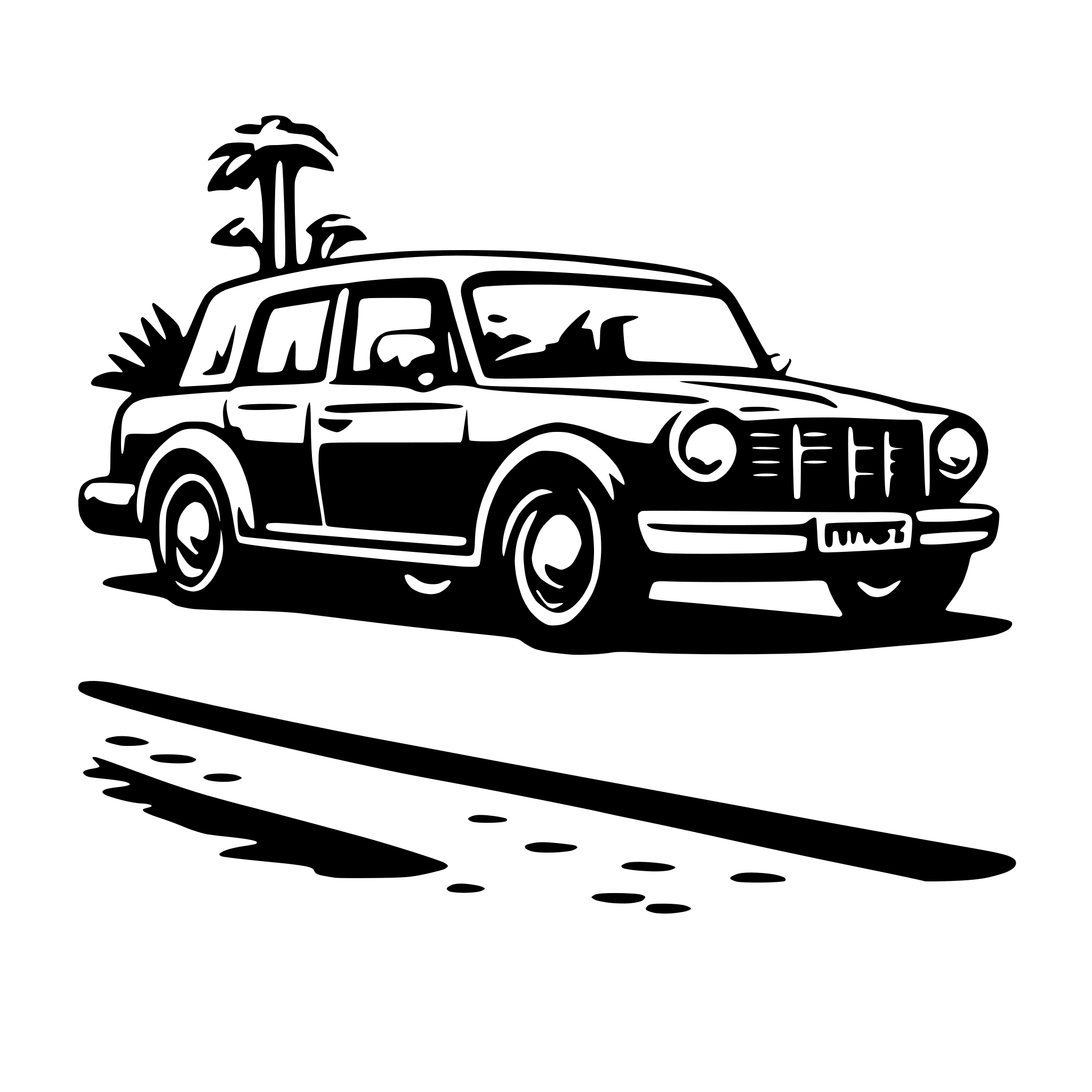 AI-generated SVG of a car drive pick up^