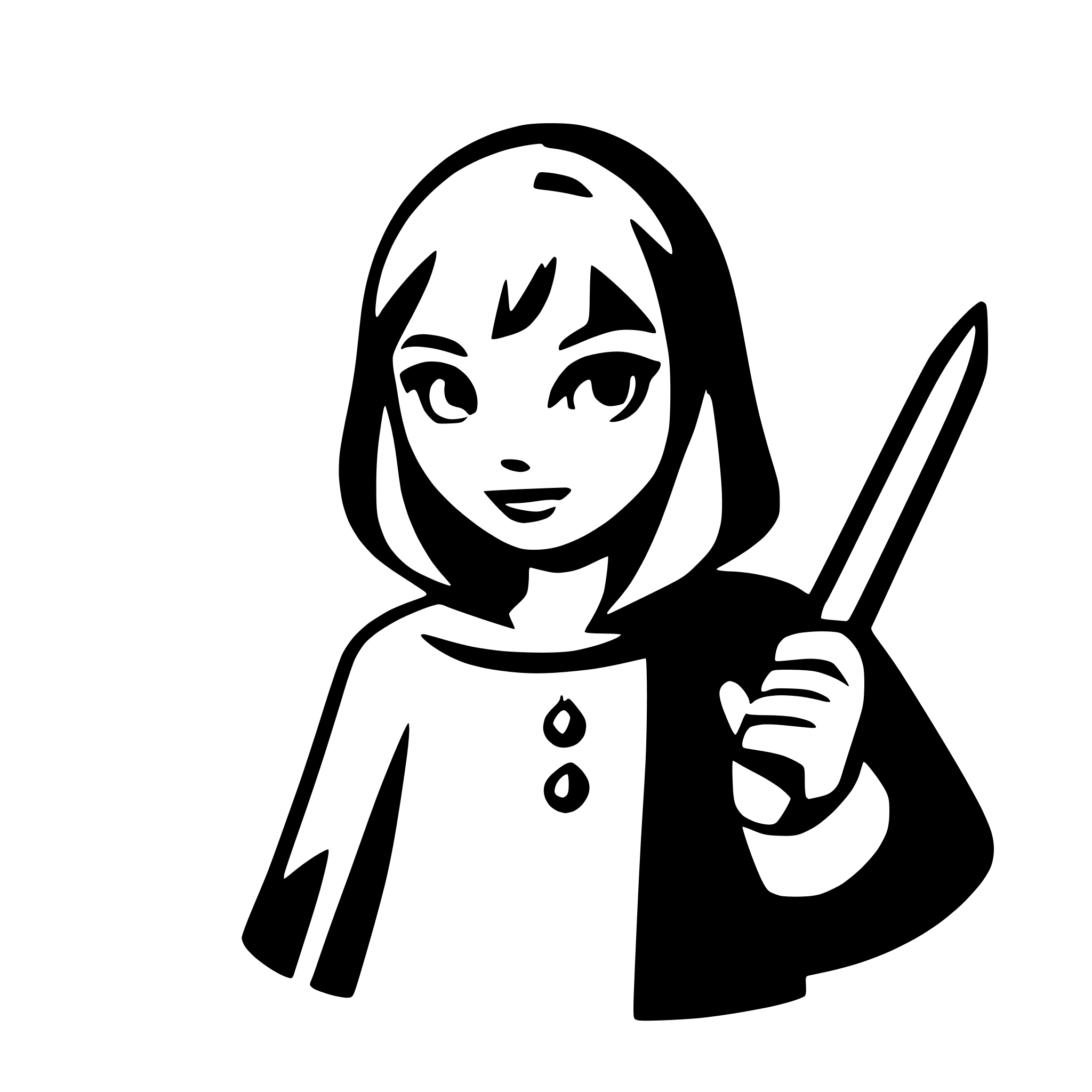 AI-generated SVG of a A Black Cape