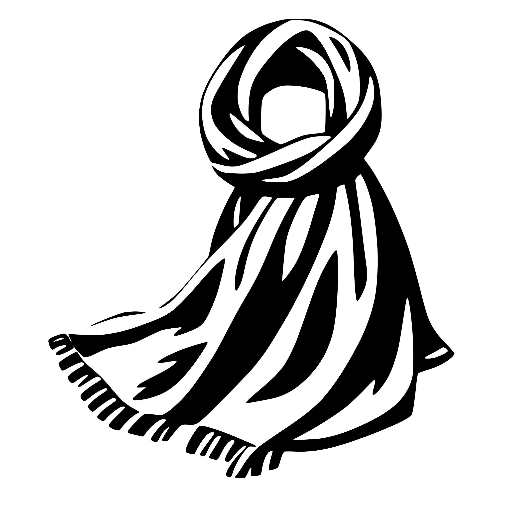 AI-generated SVG of a scarf