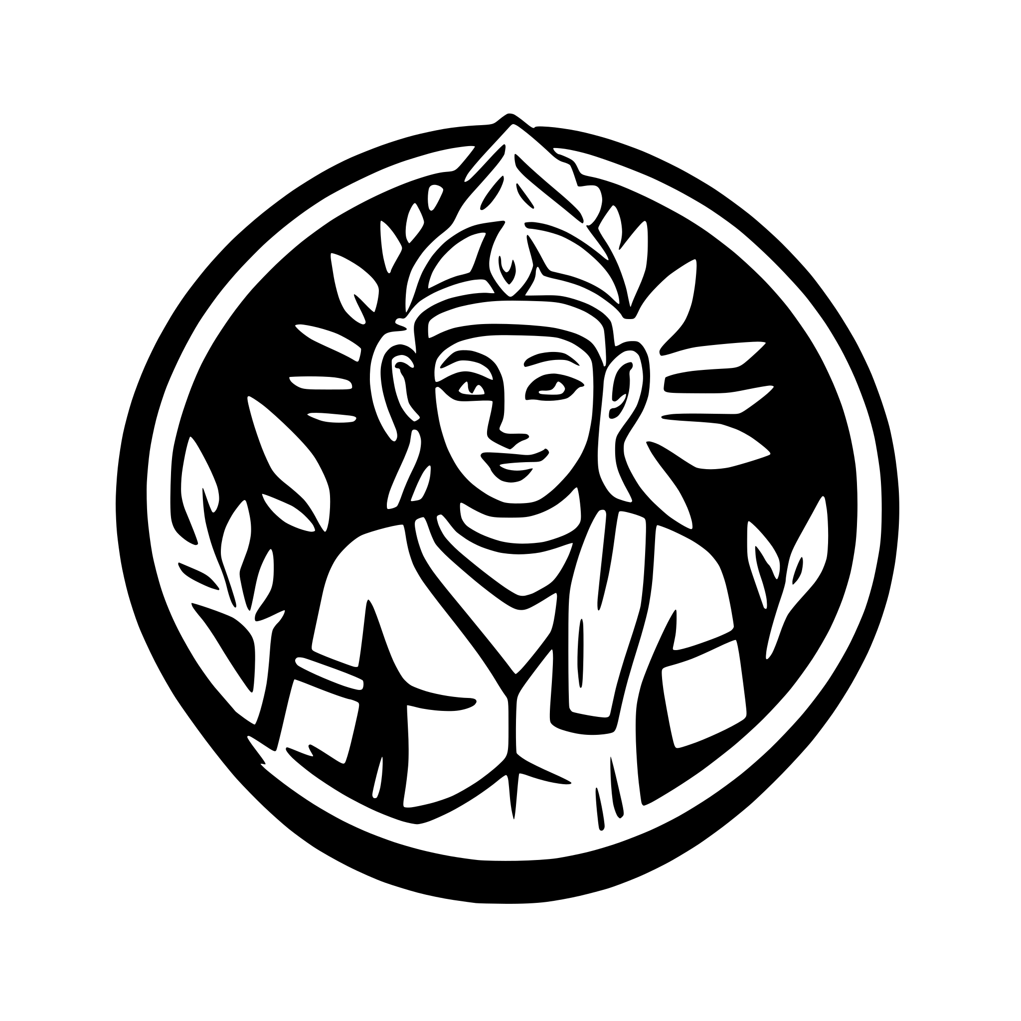AI-generated SVG of 'multiple arms indian god'