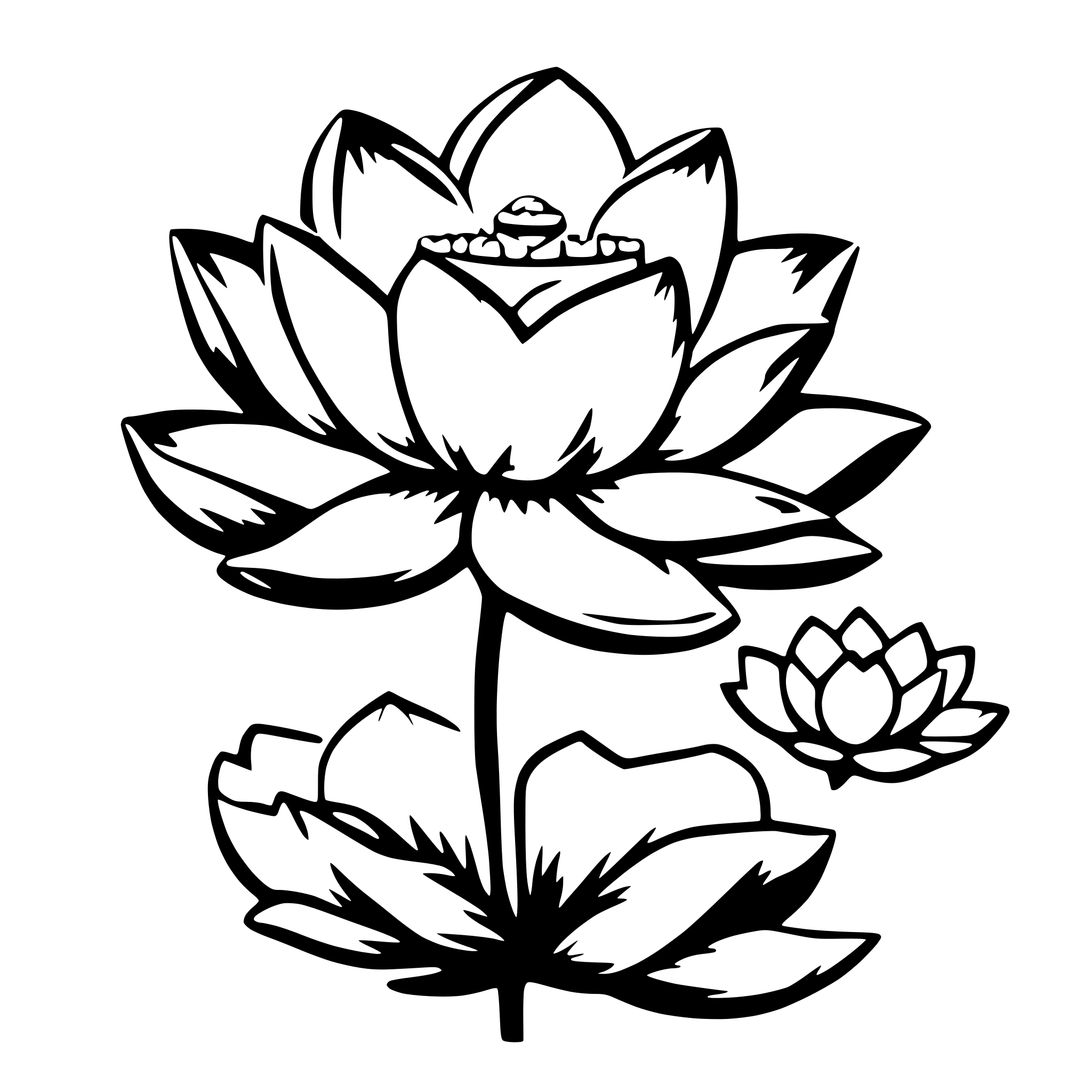 AI-generated SVG of 'lotus'
