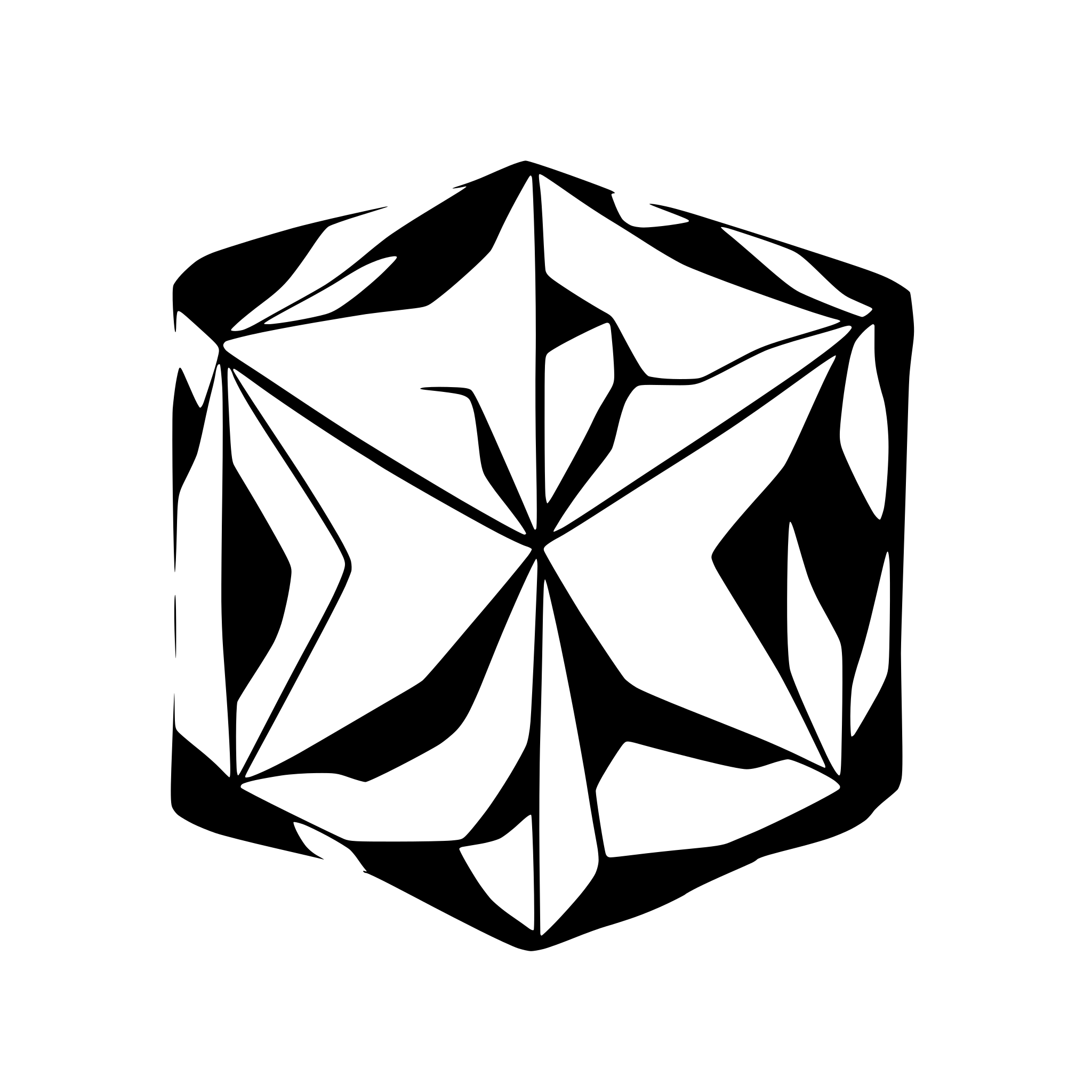 AI-generated SVG of a 11 sided polygon made of folded paper