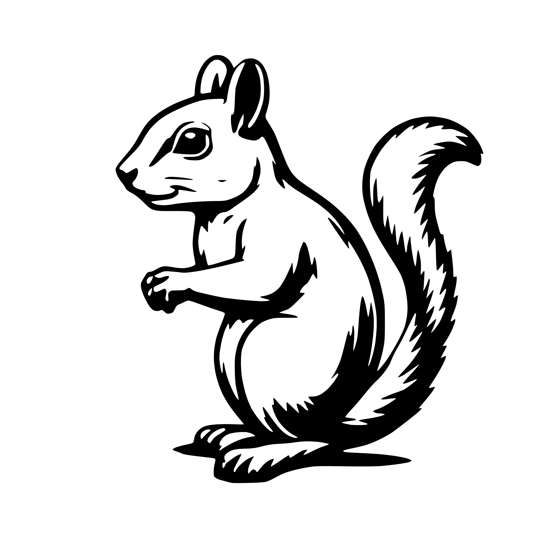 AI-generated SVG of a Create me a vector of a squirrel, something simple and objective