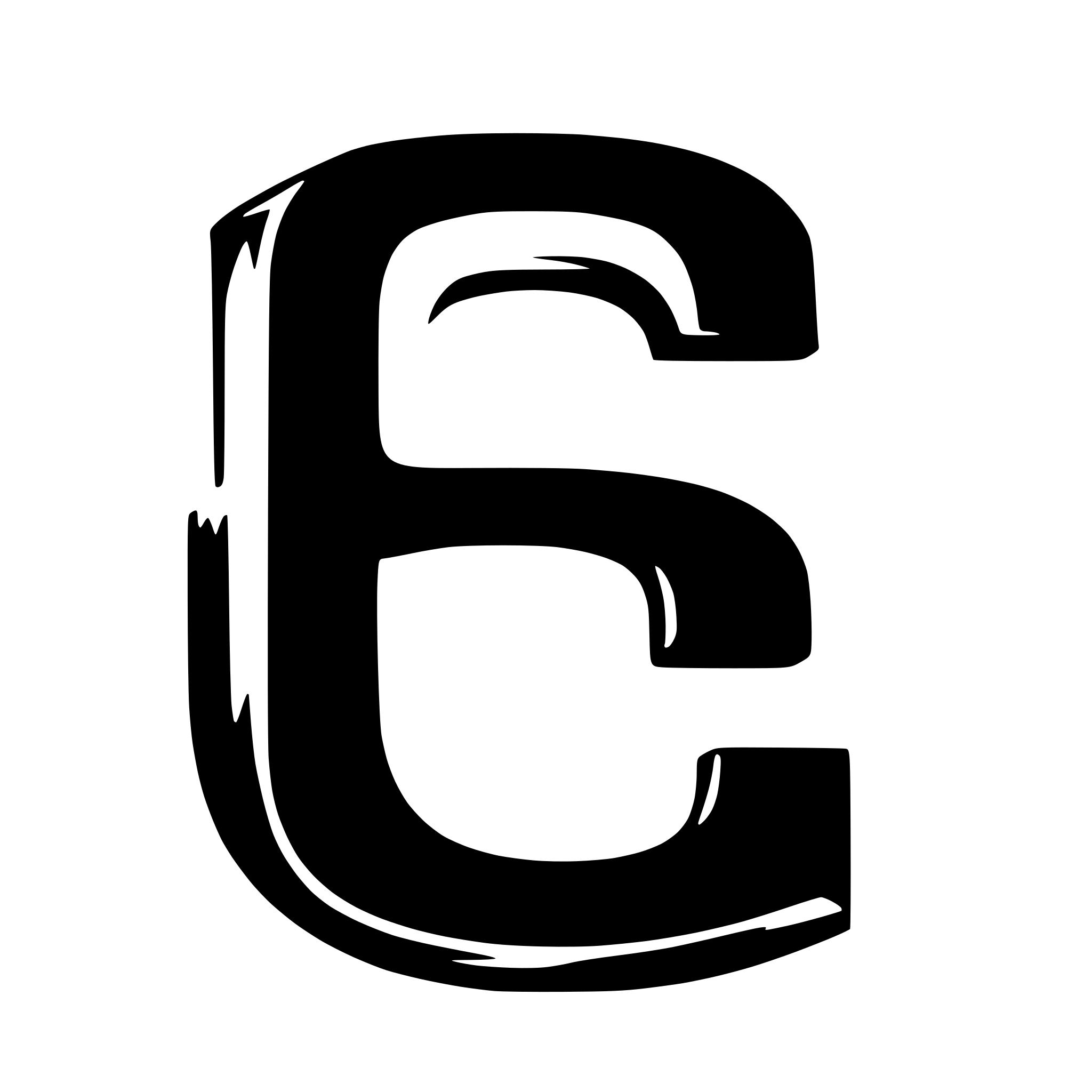 AI-generated SVG of a Outline of the letter C