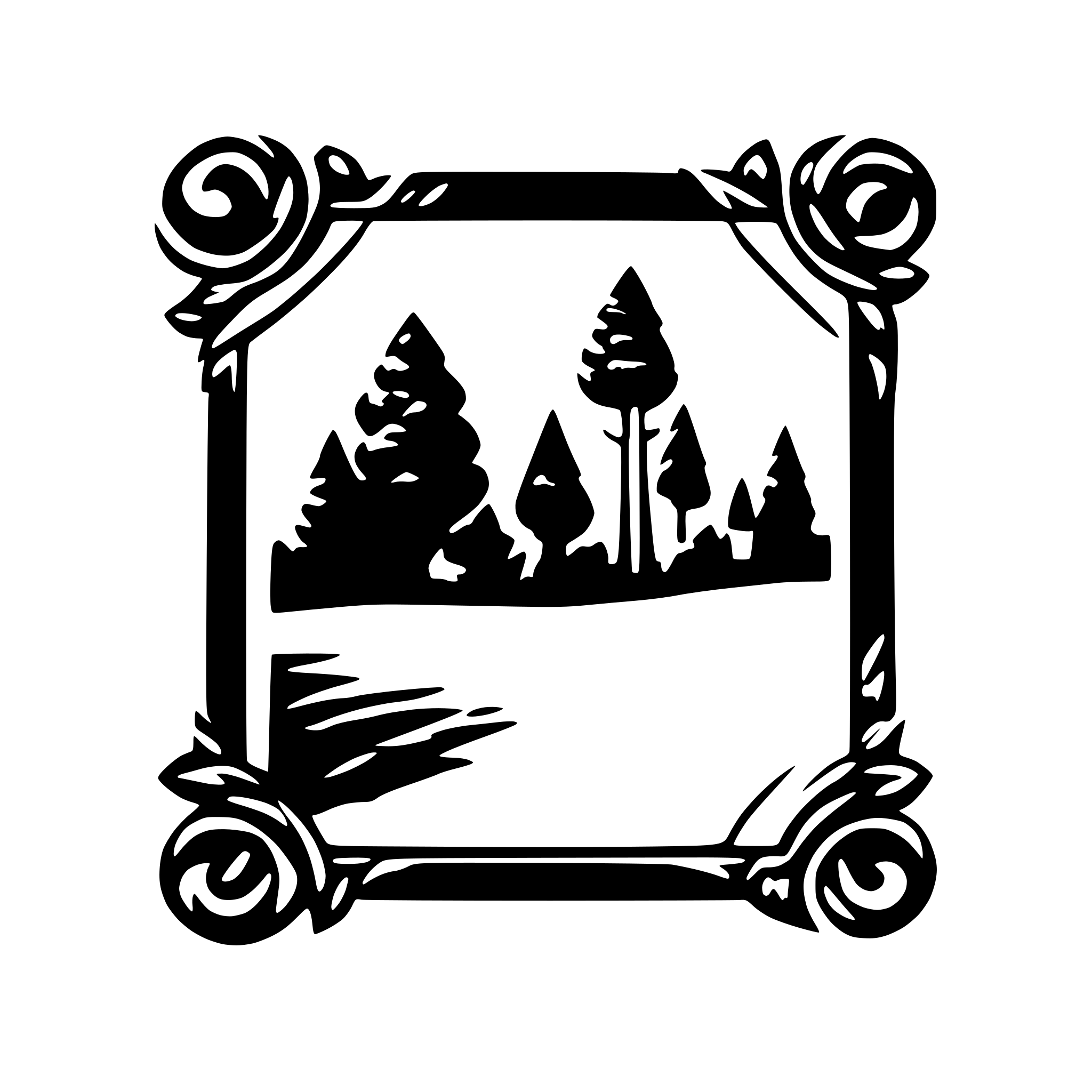 AI-generated SVG of 'Happy frame'