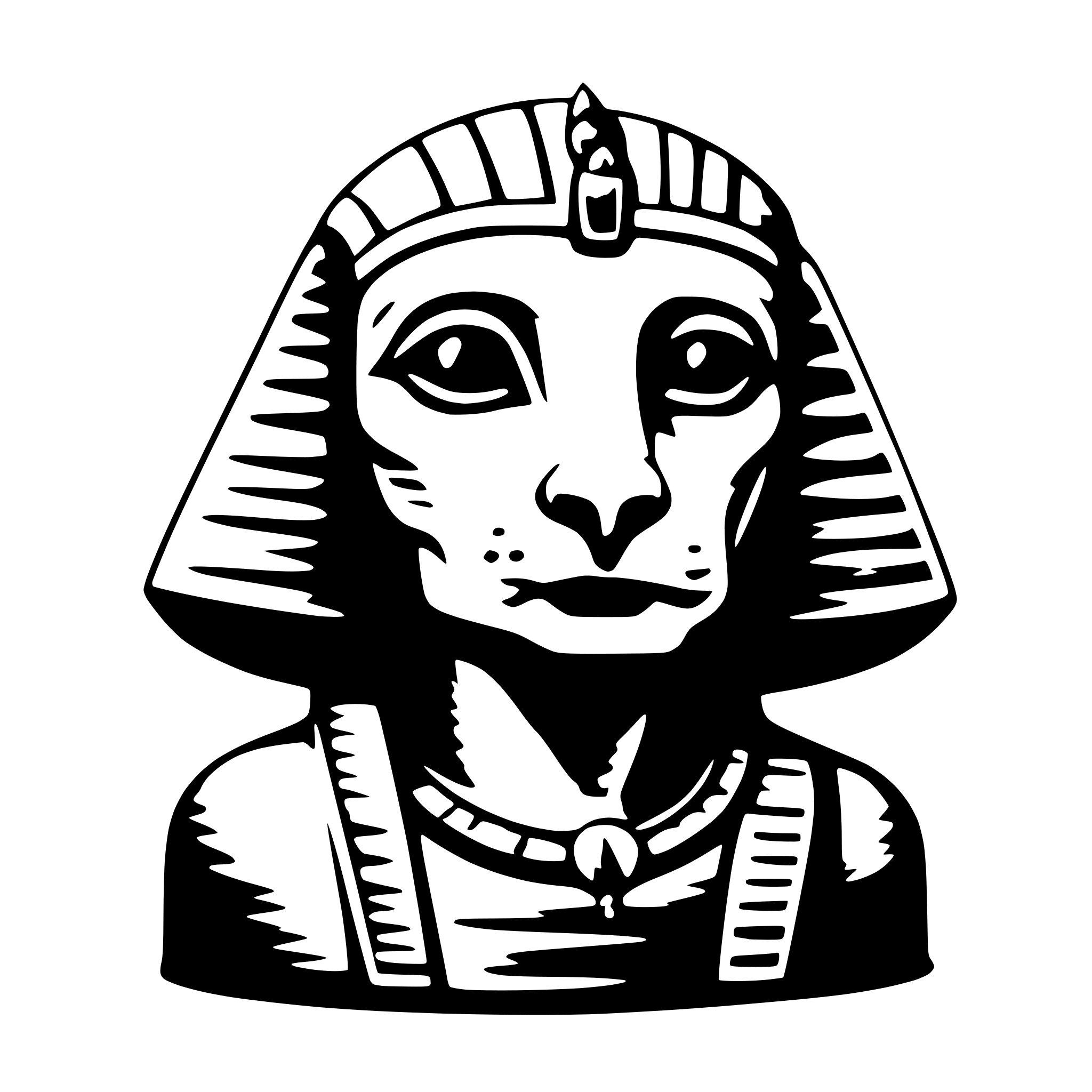 AI-generated SVG of a a stylized simple sphinx