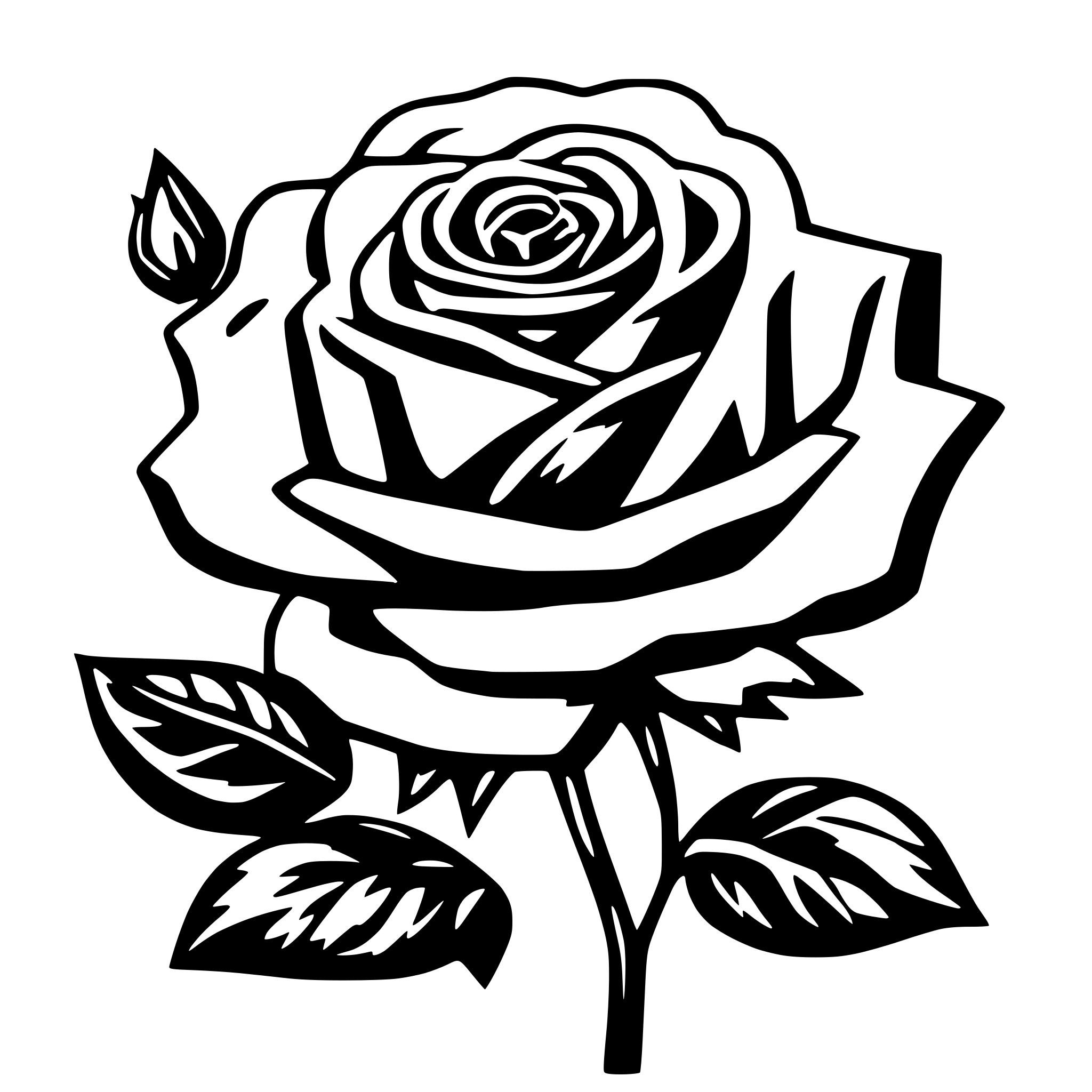 AI-generated SVG of 'rose'