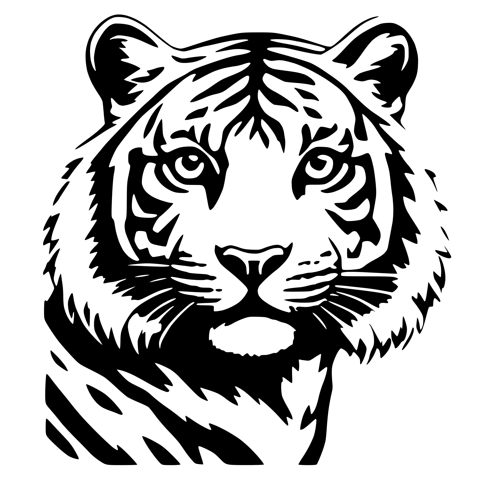 AI-generated SVG of 'tiger'