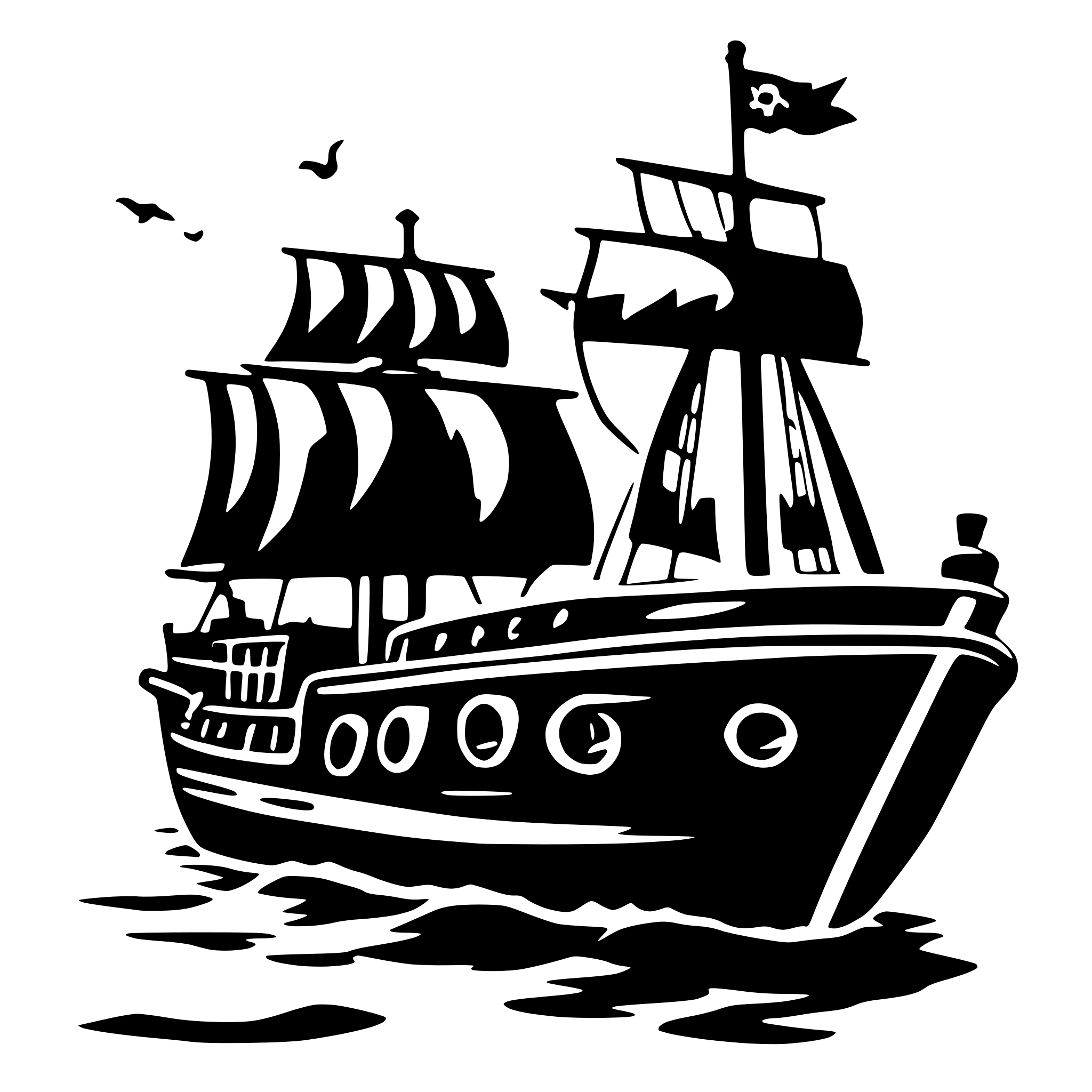 AI-generated SVG of 'pirate ship and rum svg'