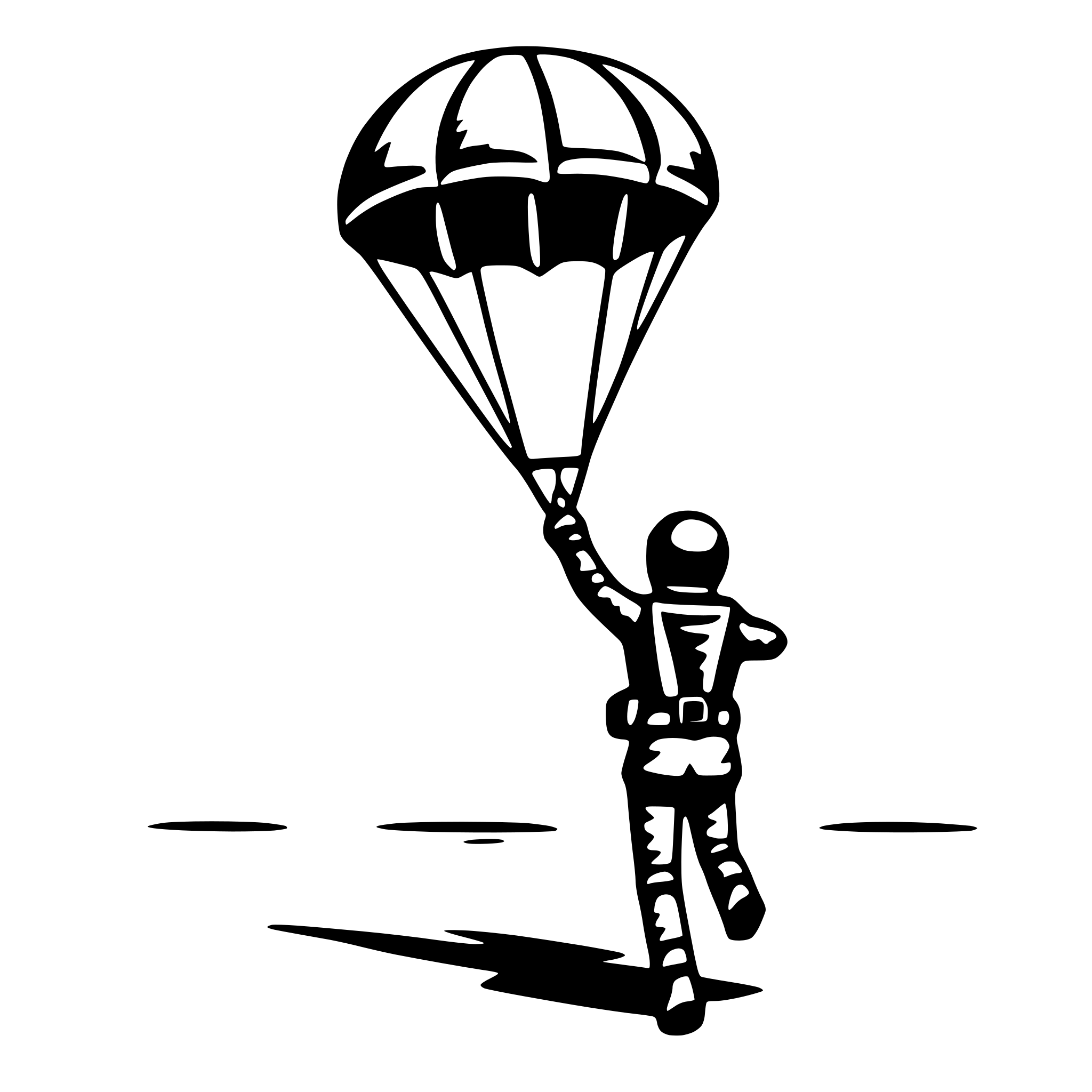 AI-generated SVG of a parachute and skydiver