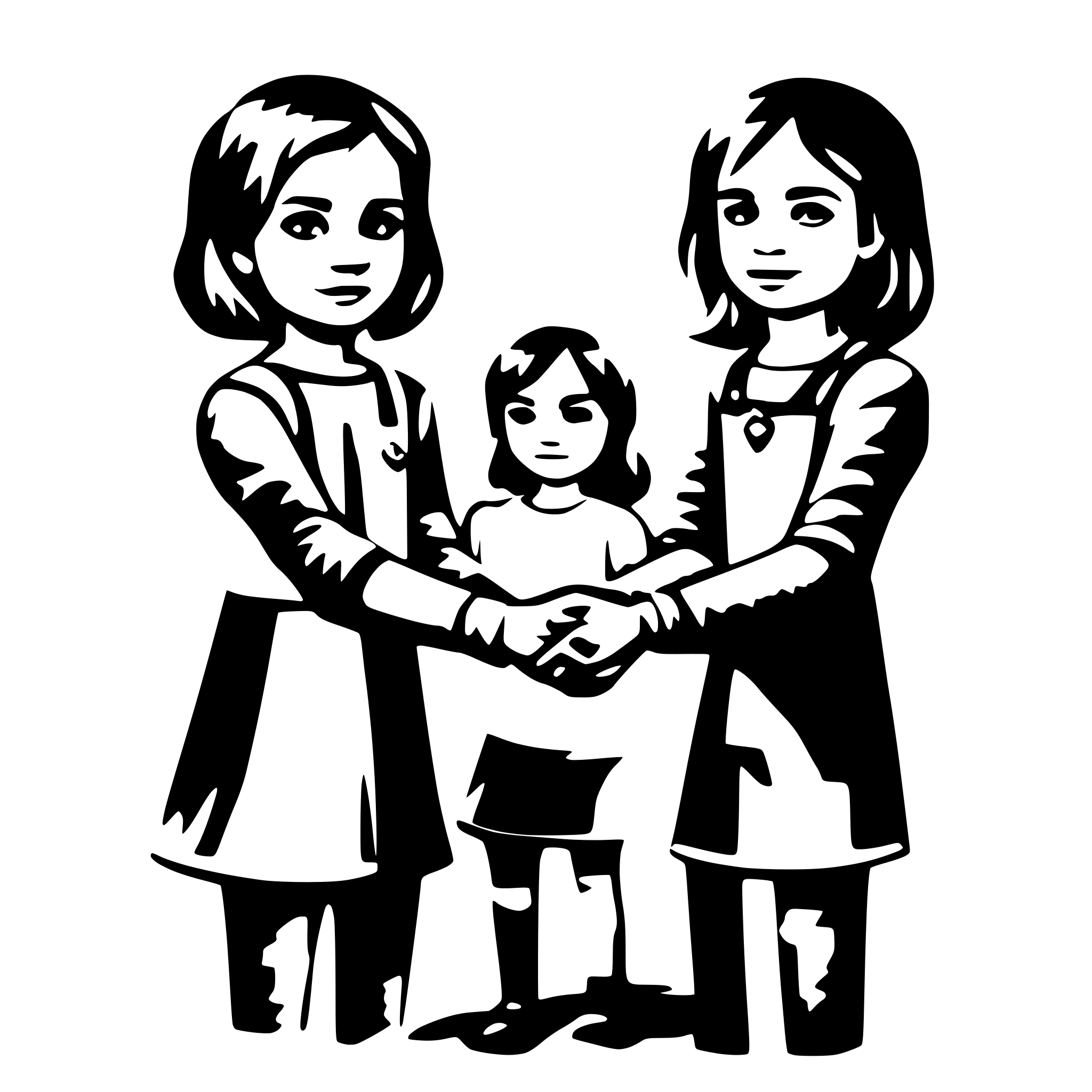 AI-generated SVG of '12 Children holdng hands'