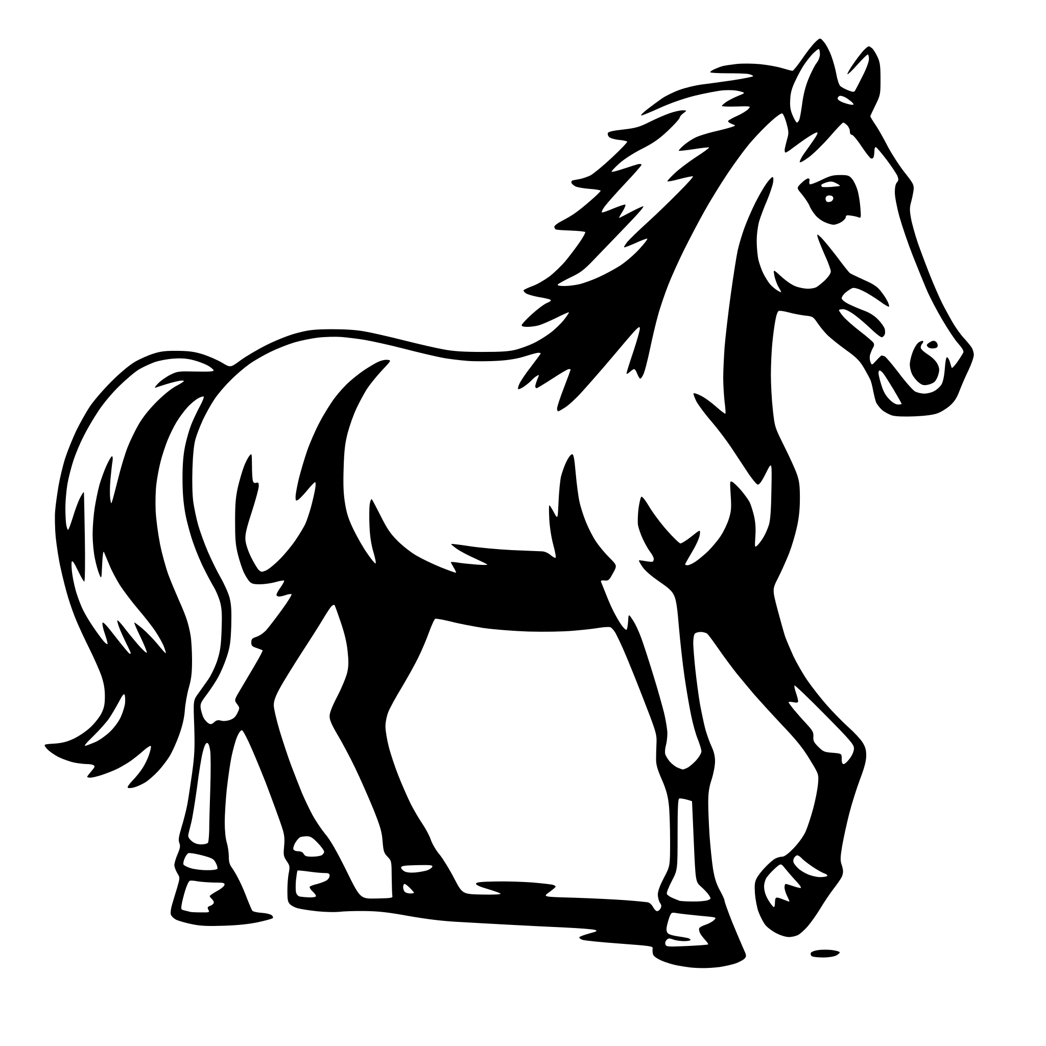 AI-generated SVG of 'horse'