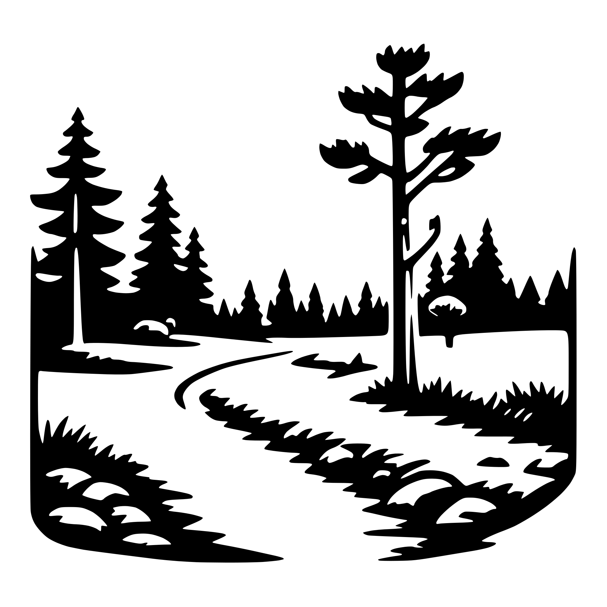 AI-generated SVG of a wilderness experience