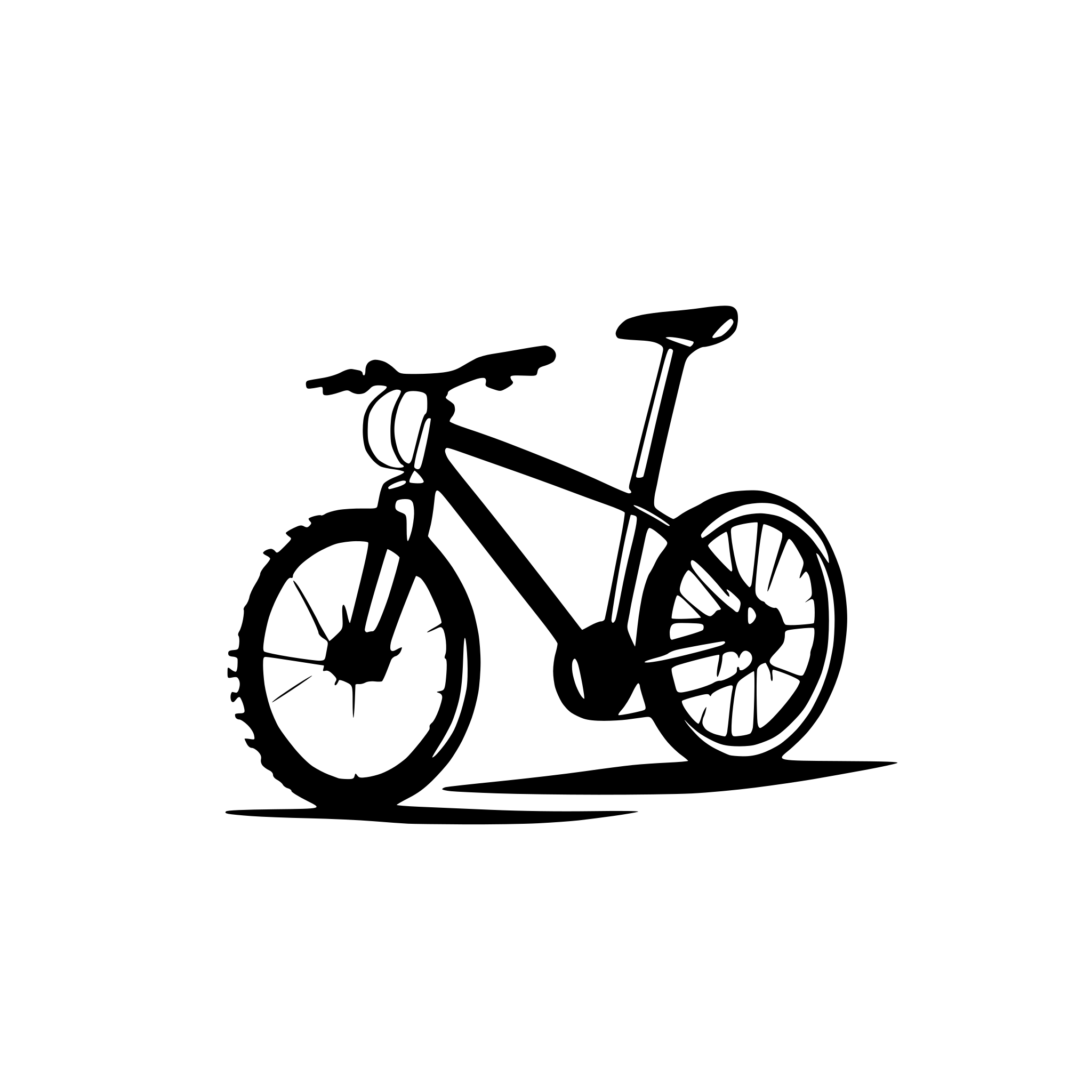 AI-generated SVG of a mountainbike breaking out of a picture frame