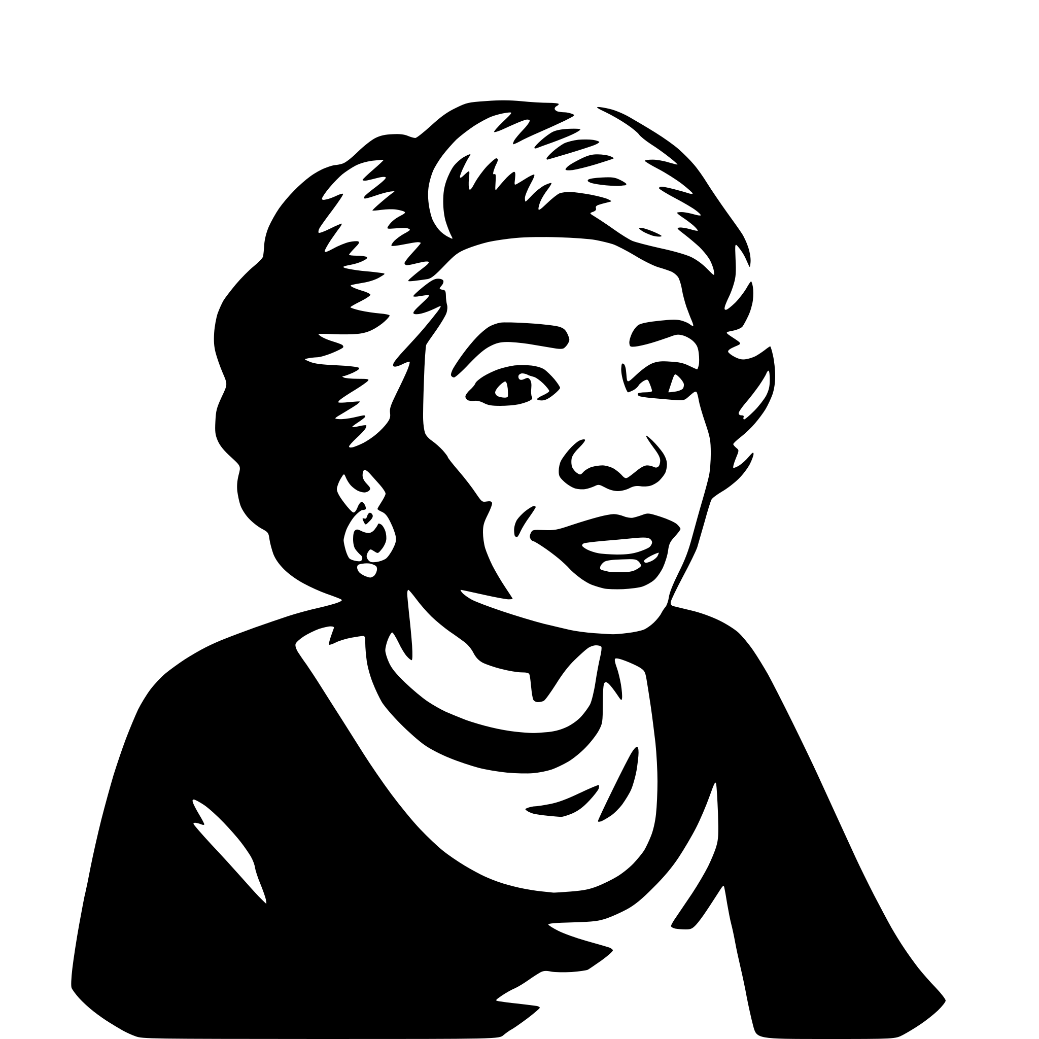 AI-generated SVG of 'maya angelou'