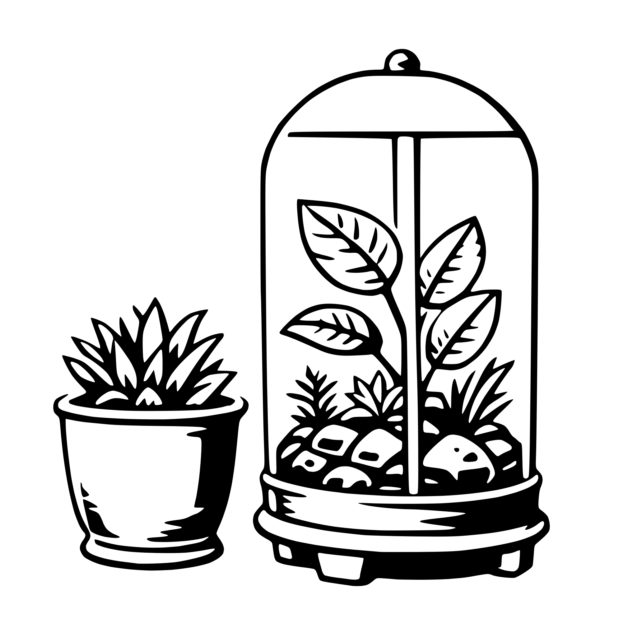 AI-generated SVG of a terrarium