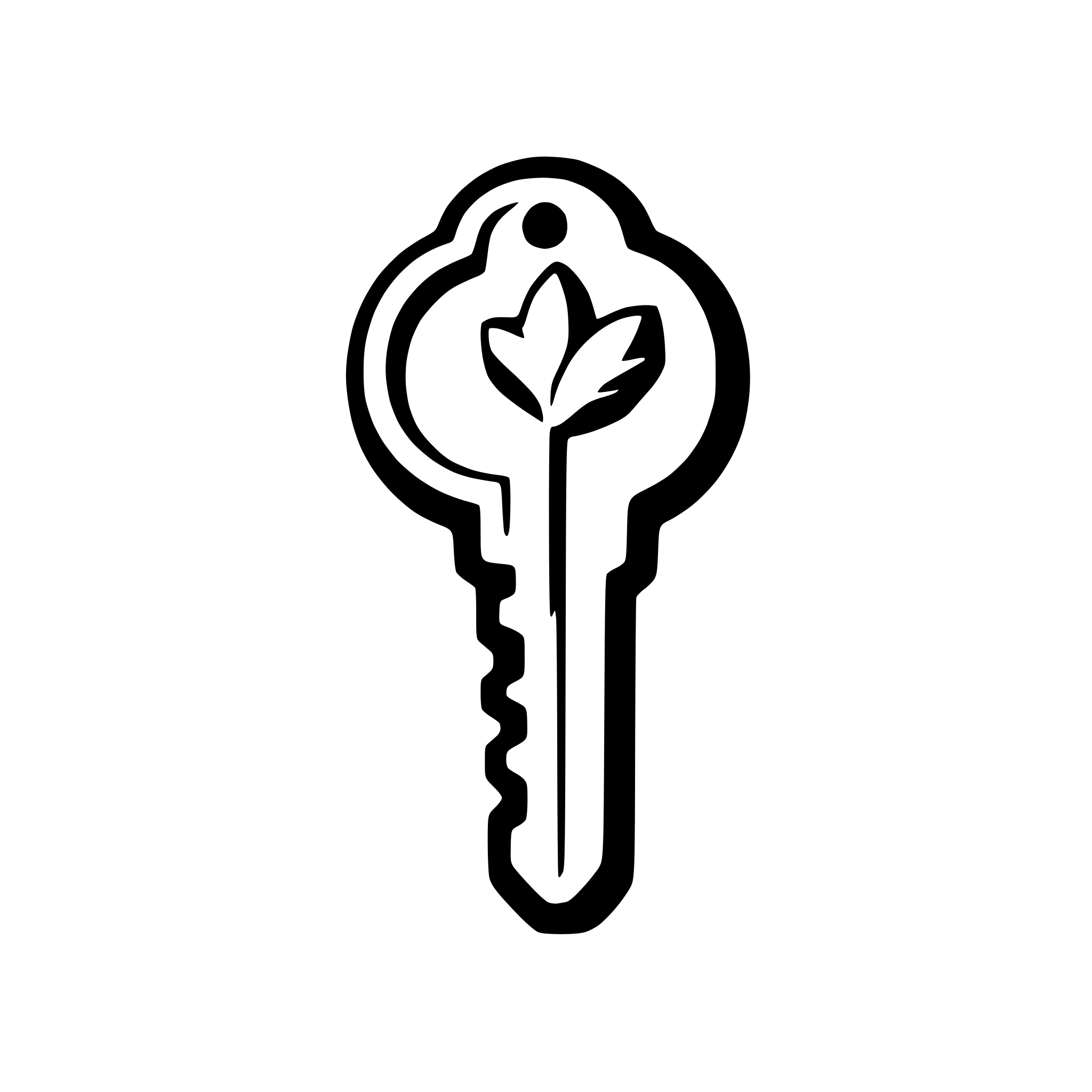 AI-generated SVG of a minimalist key with teeth visible
