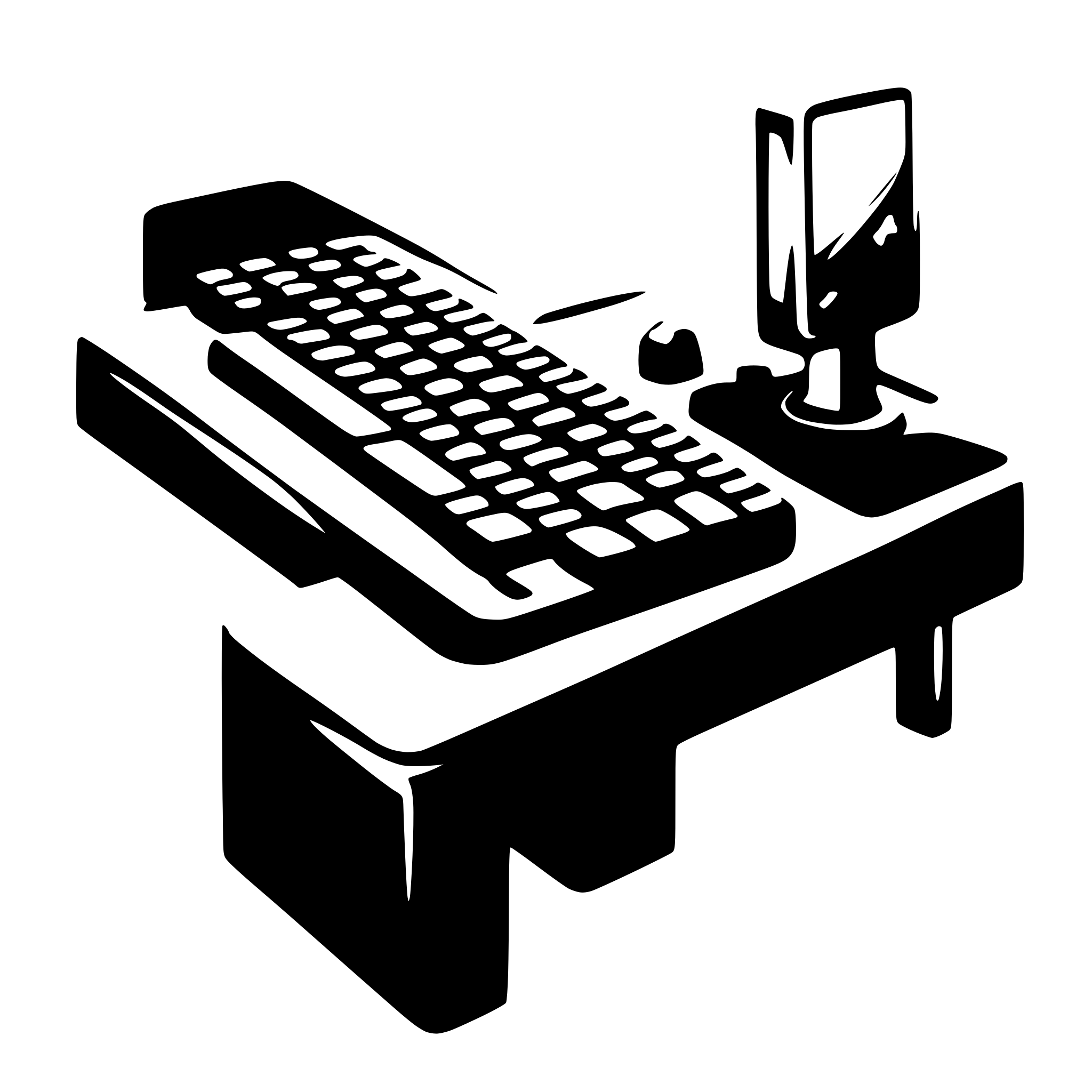 AI-generated SVG of 'a pc and a keyboard'