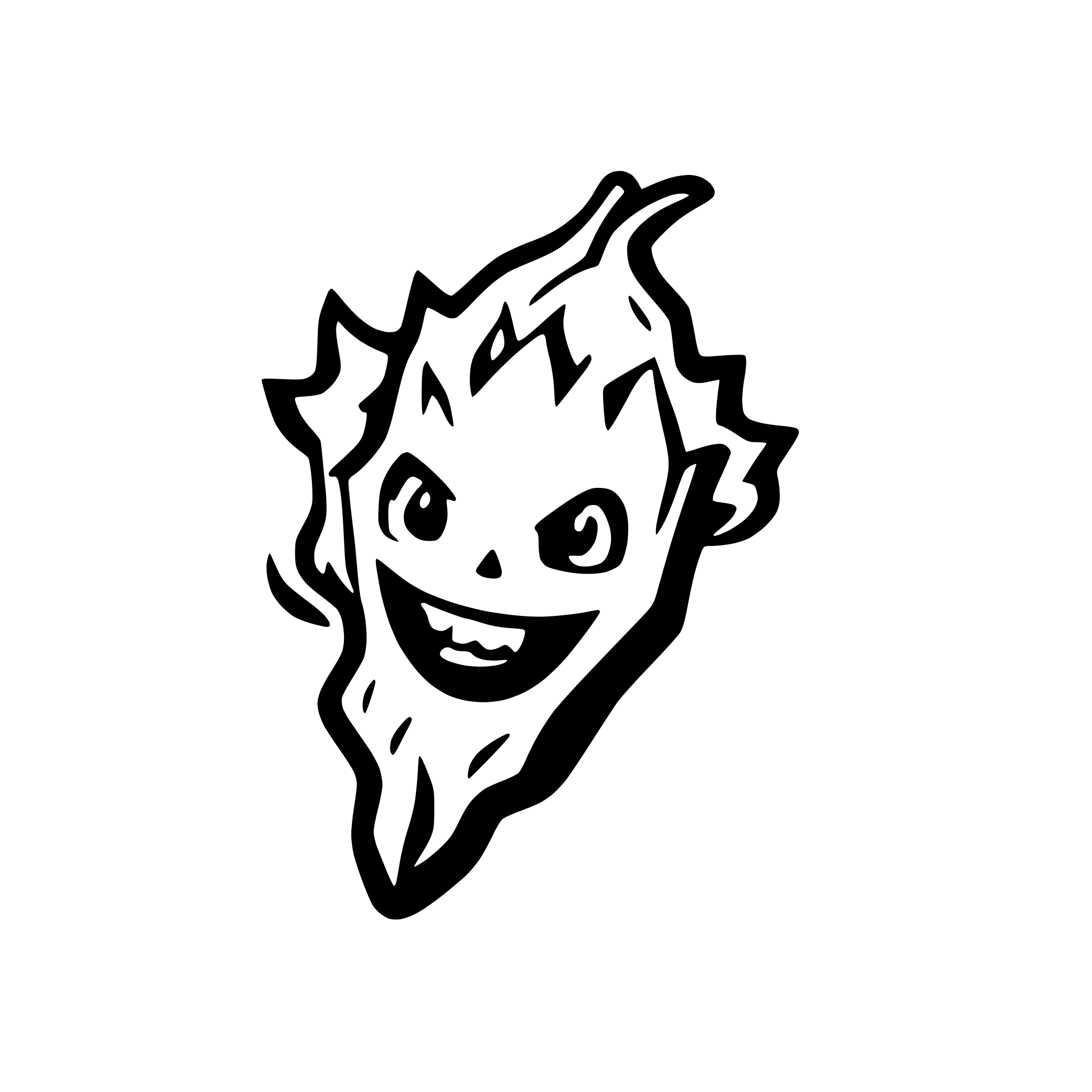 AI-generated SVG of 'Flaming ghost pepper'