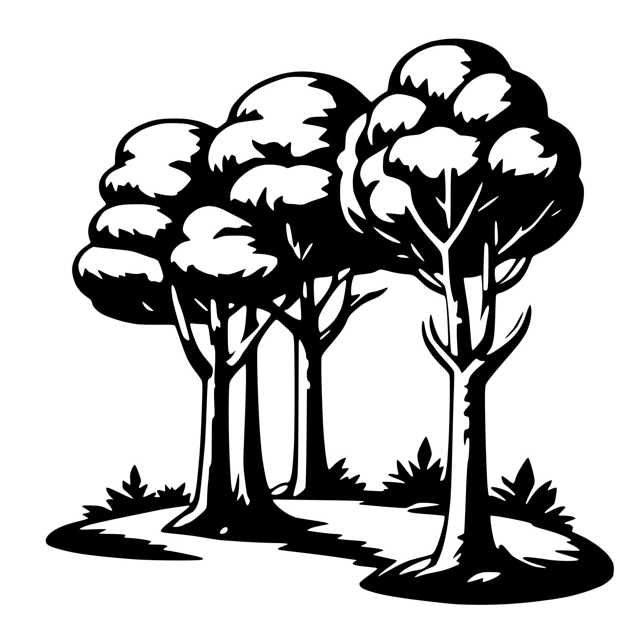 AI-generated SVG of 'trees'