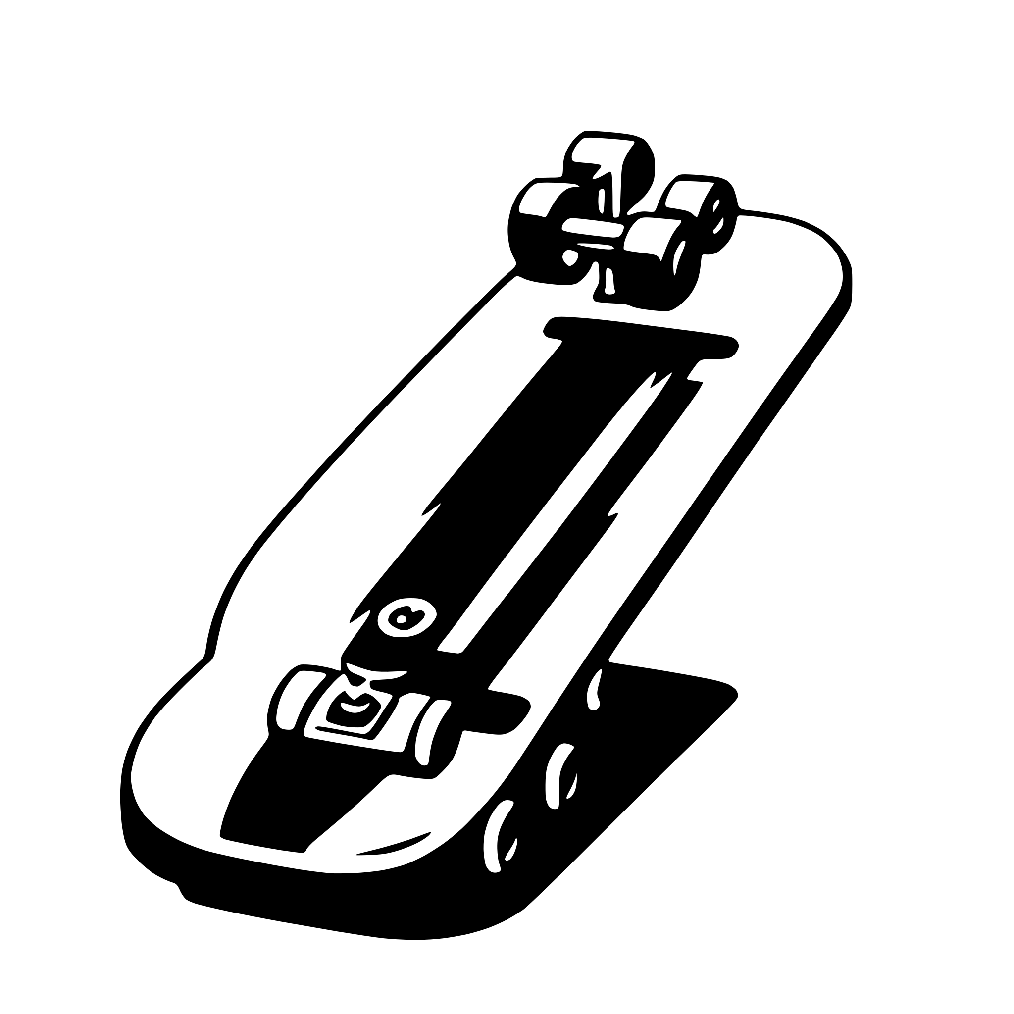 AI-generated SVG of a skateboard