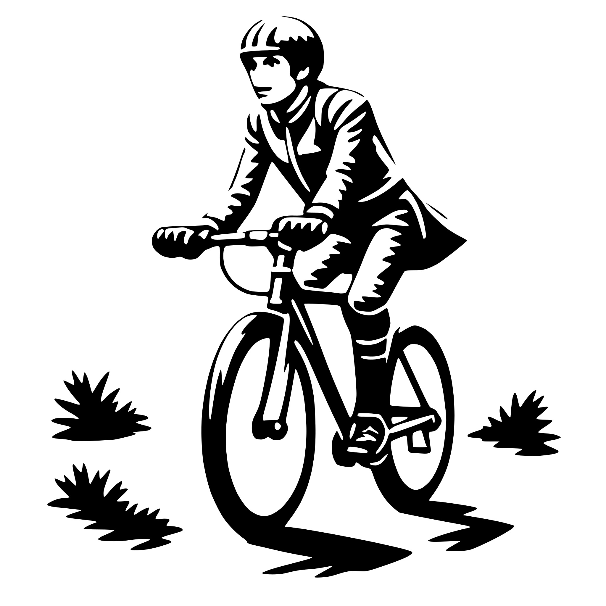 AI-generated SVG of a bicyclist