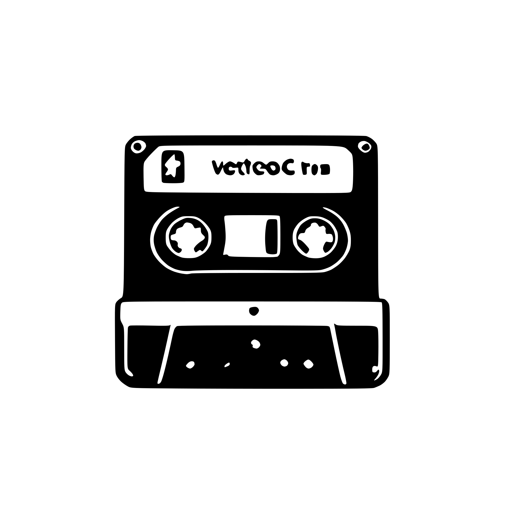 AI-generated SVG of a simple cassette