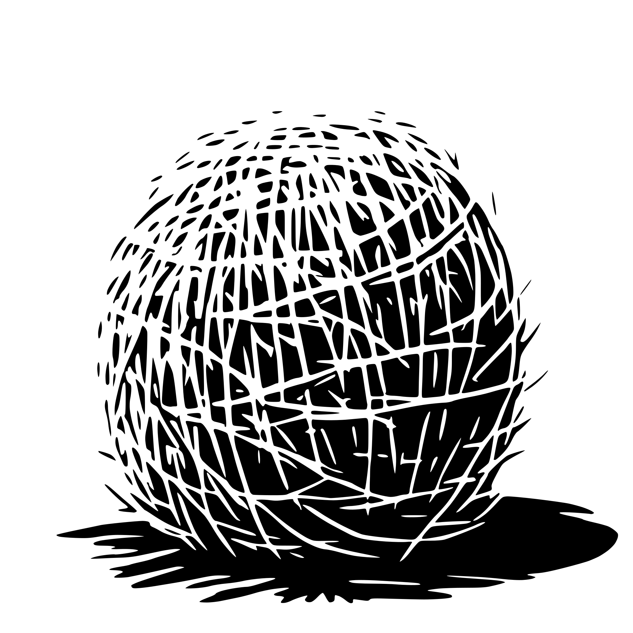 AI-generated SVG of 'tumbleweed isolated without shading'