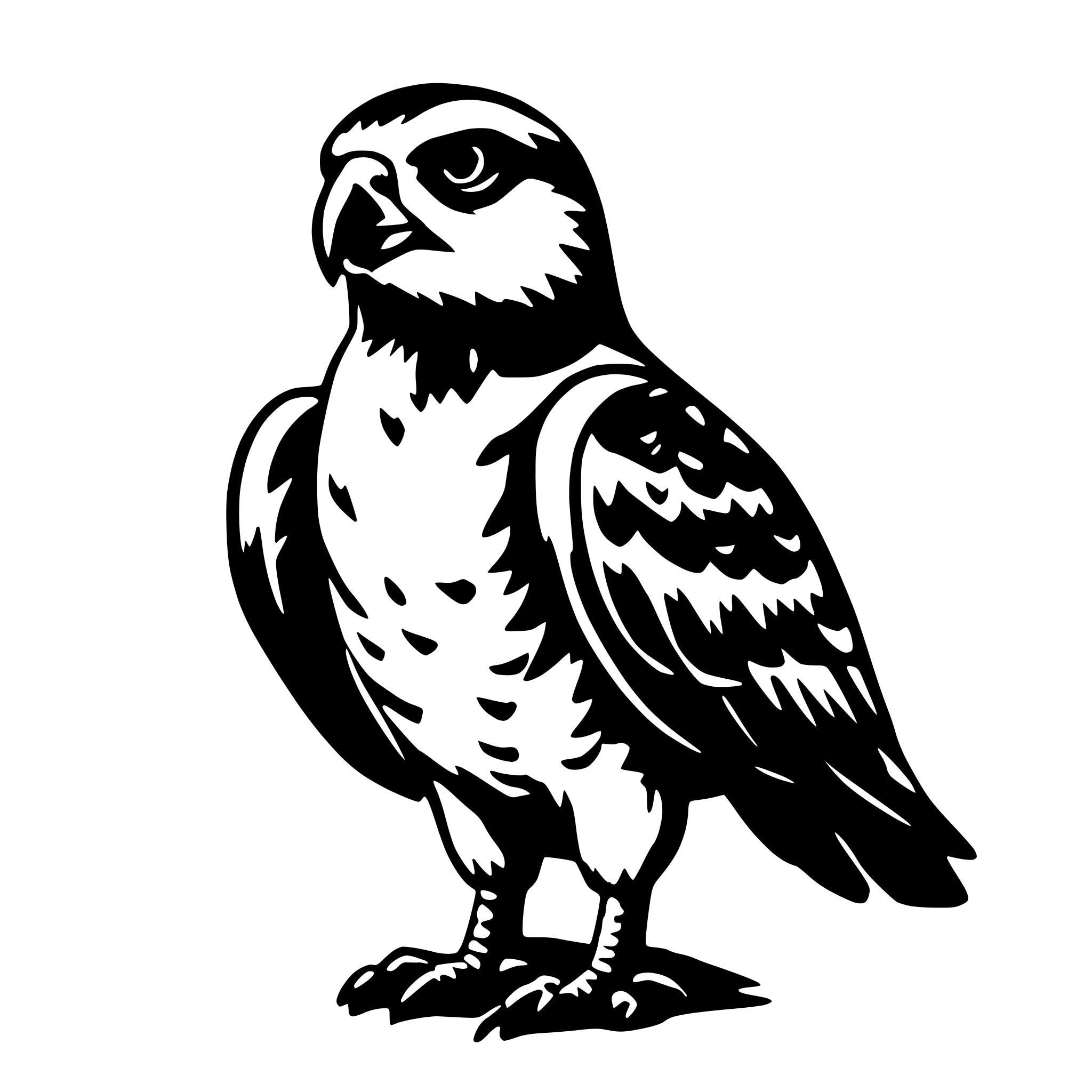 AI-generated SVG of 'bird of prey'
