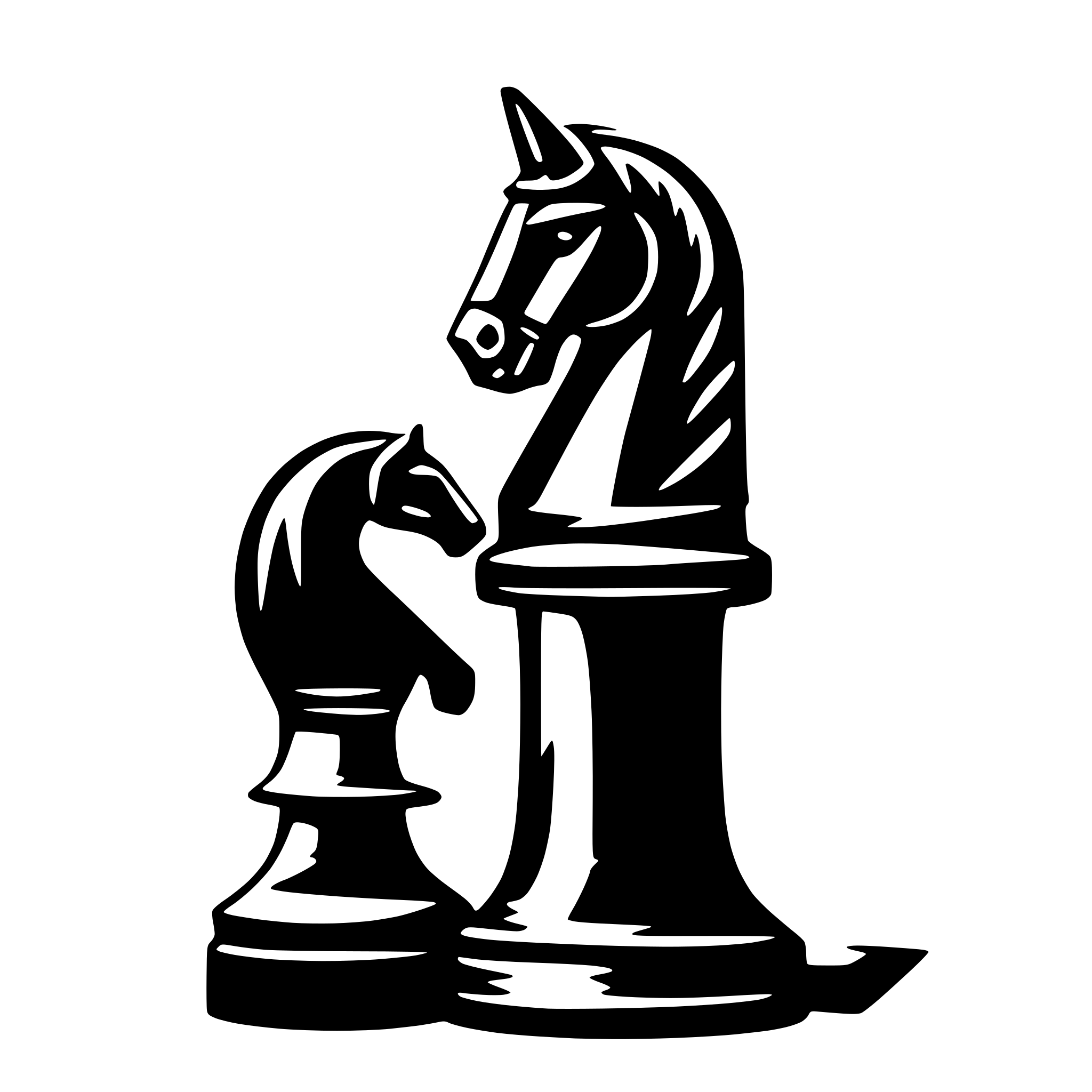 AI-generated SVG of a chess knight