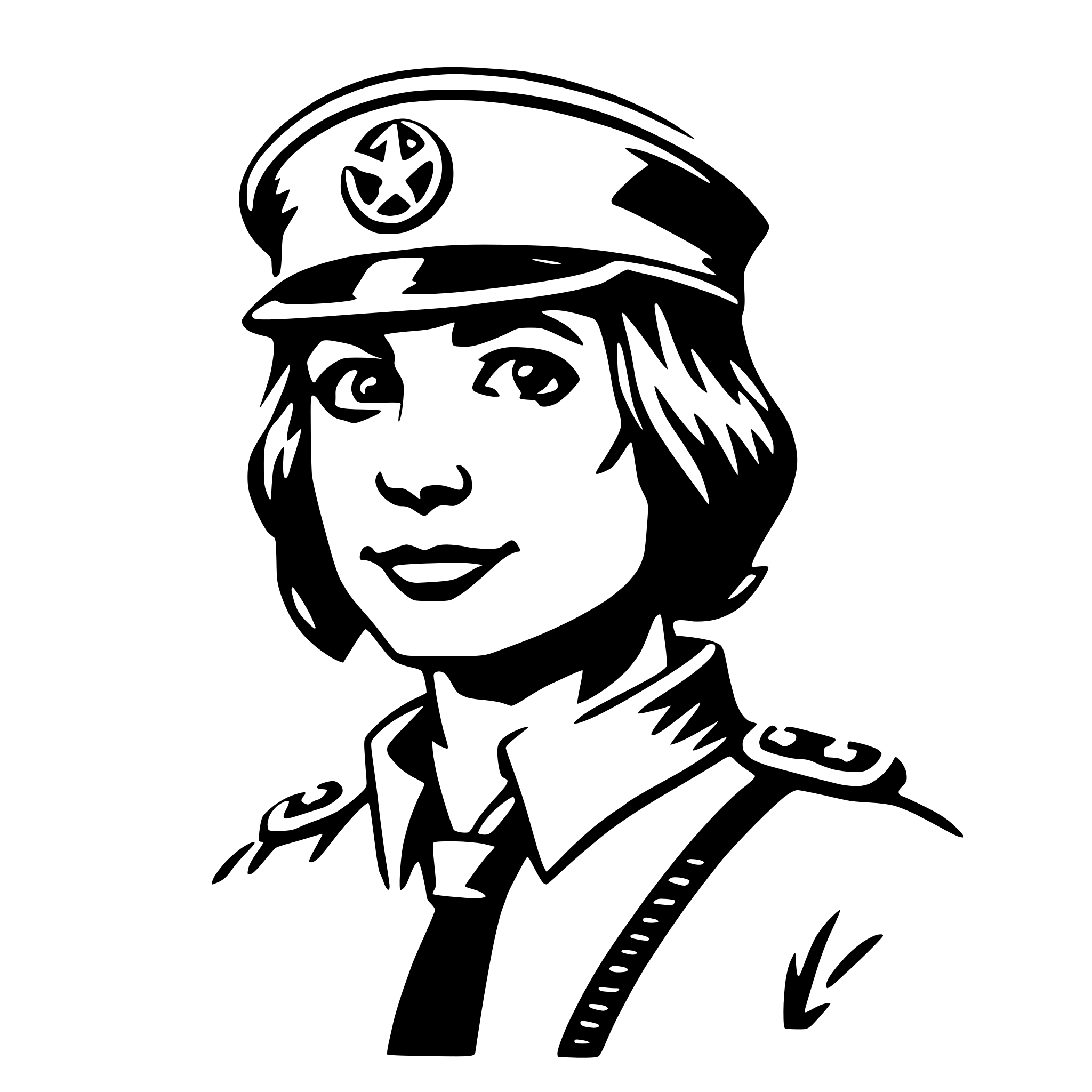 AI-generated SVG of a pilot