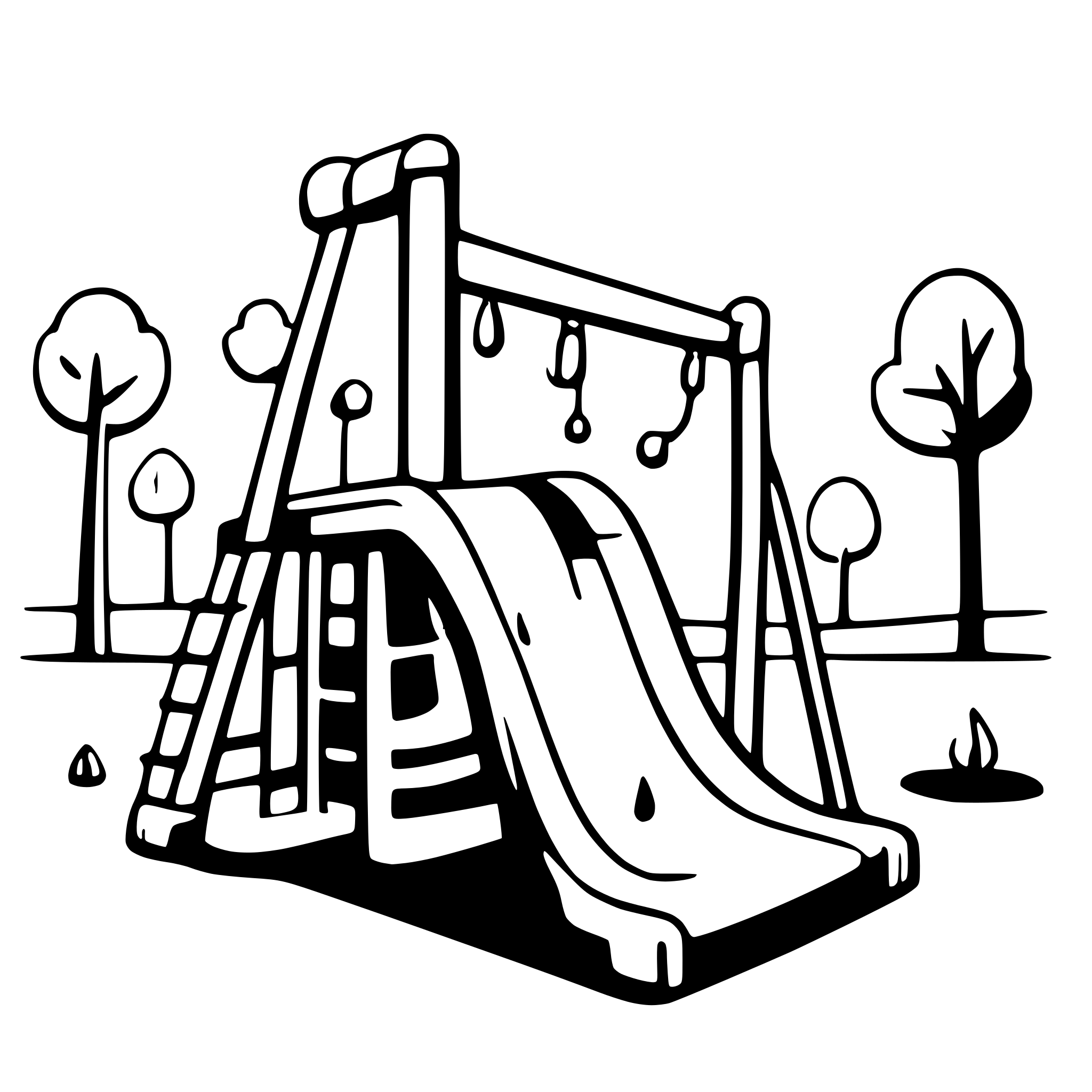 AI-generated SVG of 'A kids playground. Style: Cartoon . No background.'