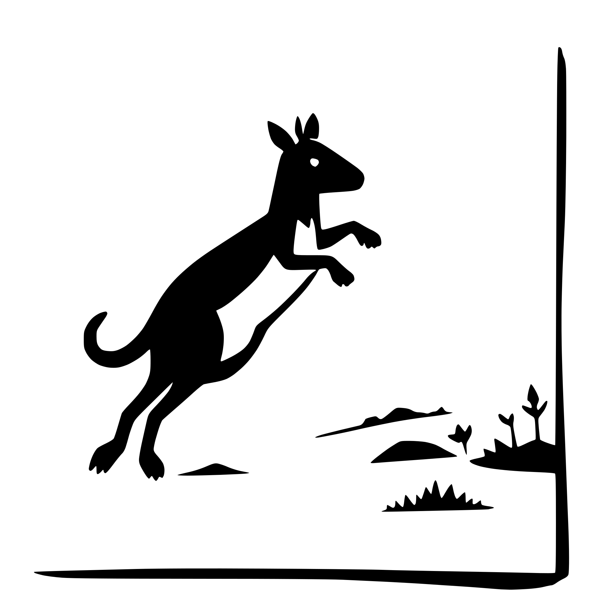 AI-generated SVG of a kangaroo jumping in outback