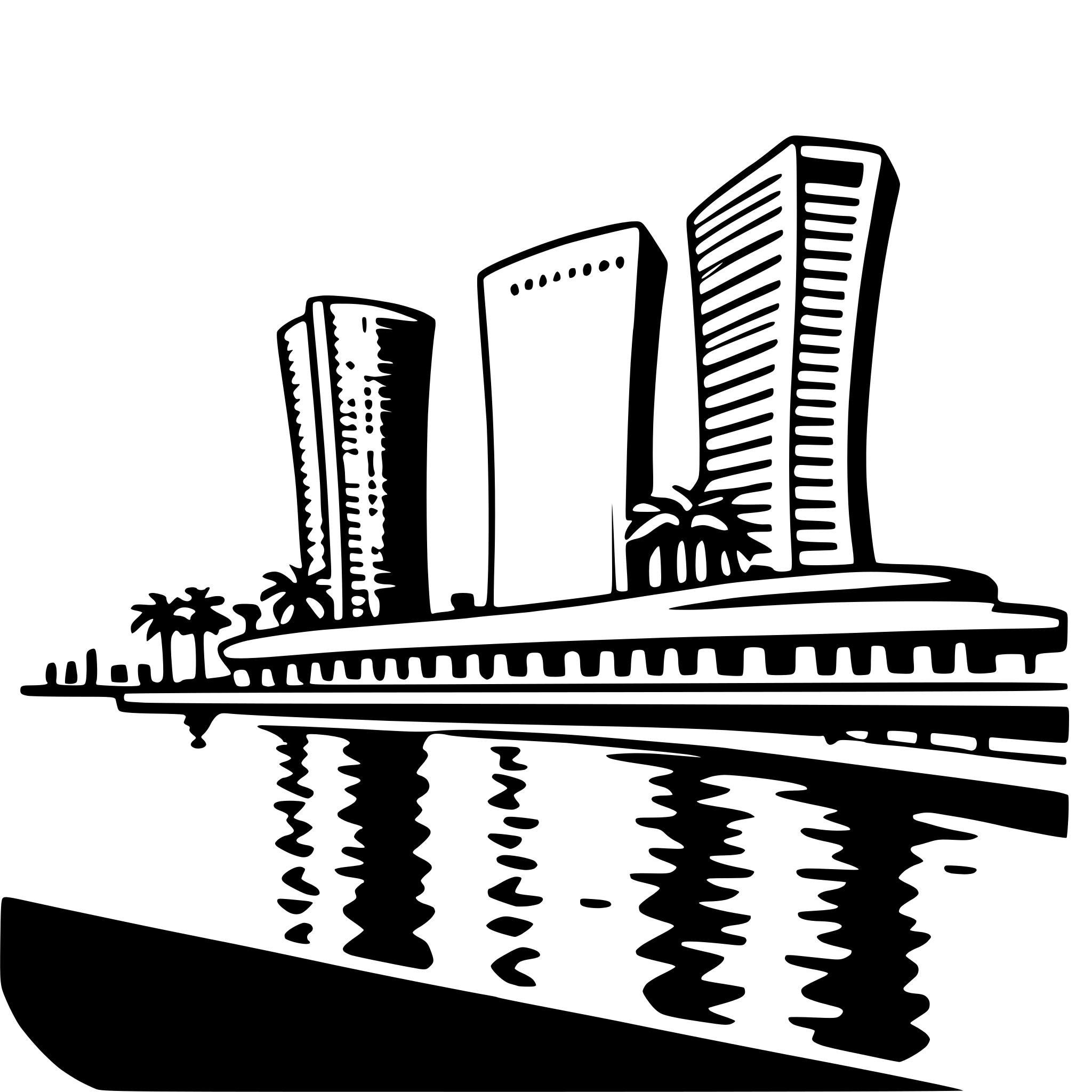 AI-generated SVG of a marina bay sands