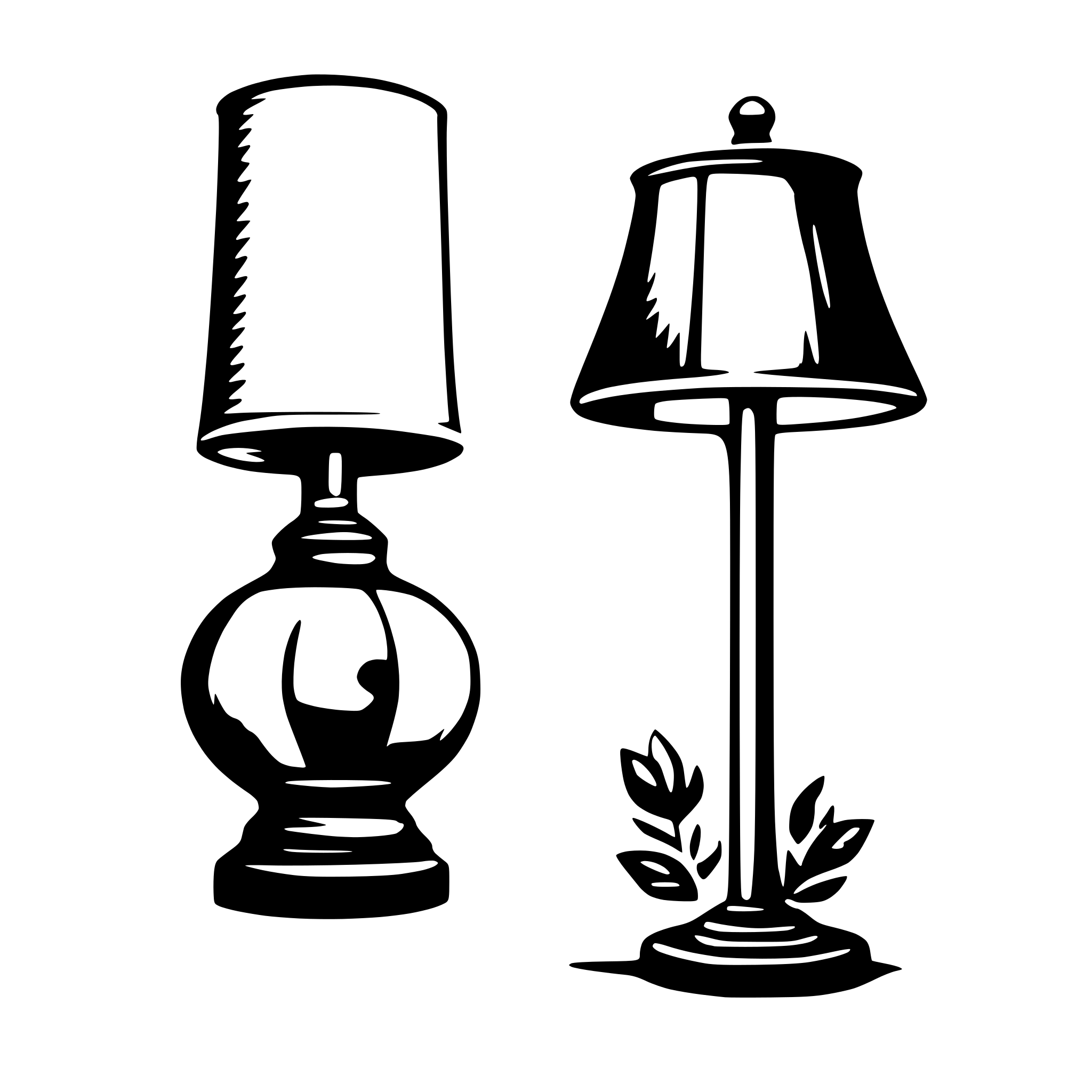 AI-generated SVG of 'A hand drawn lamp'